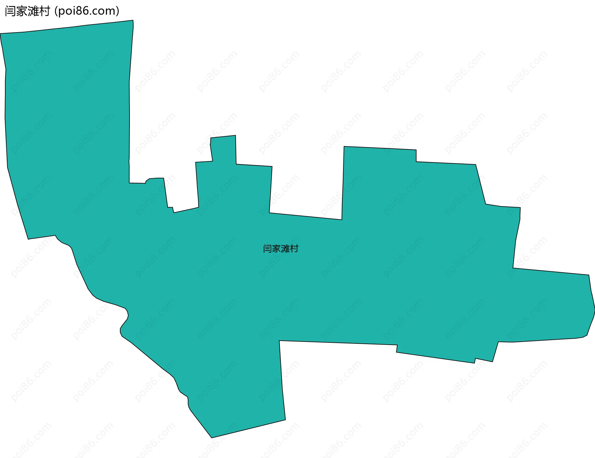 闫家滩村边界地图