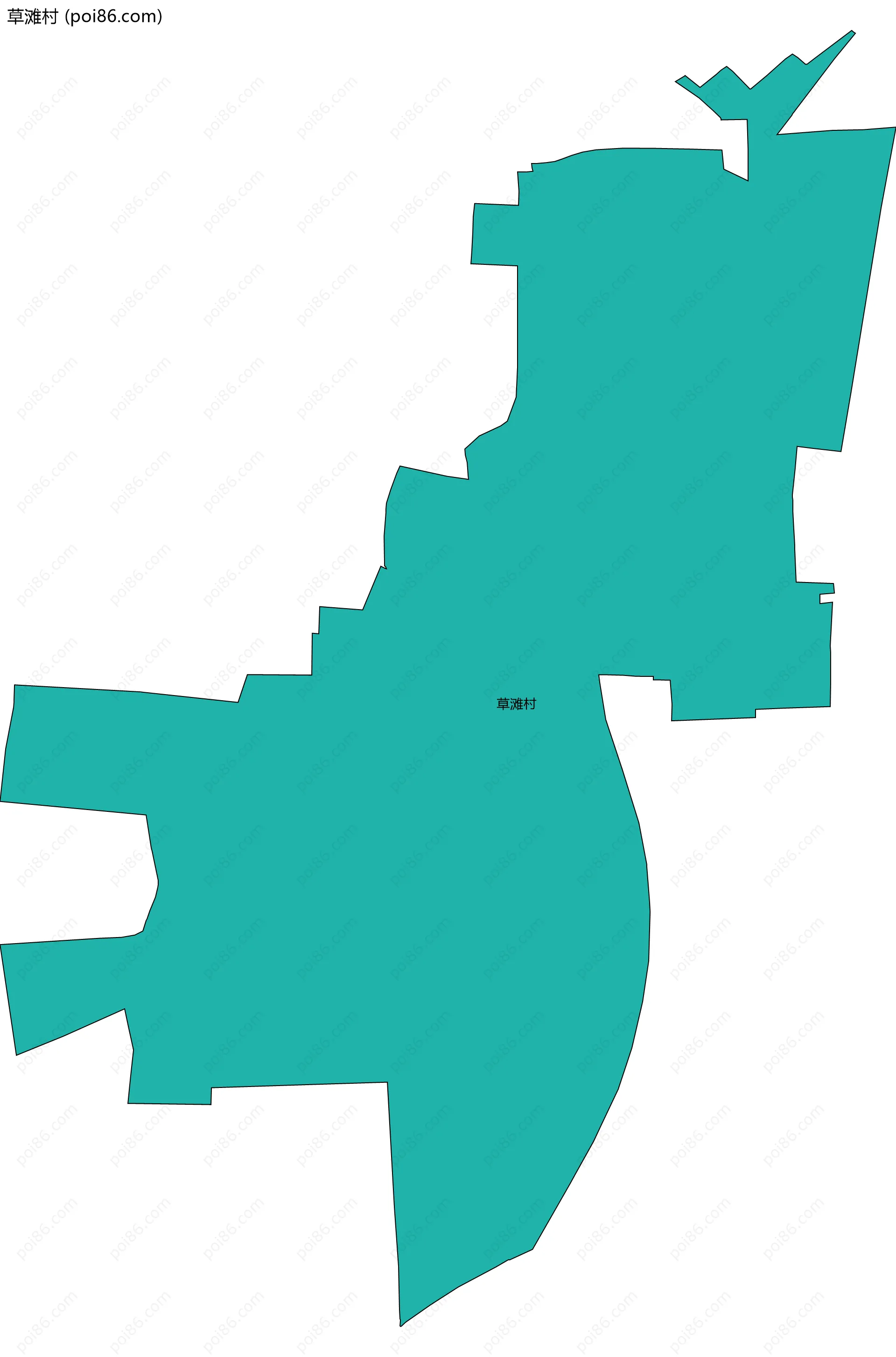 草滩村边界地图