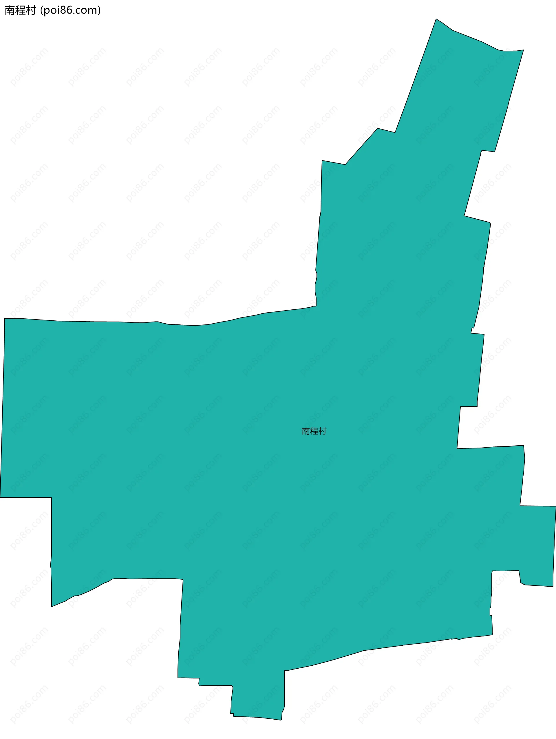 南程村边界地图