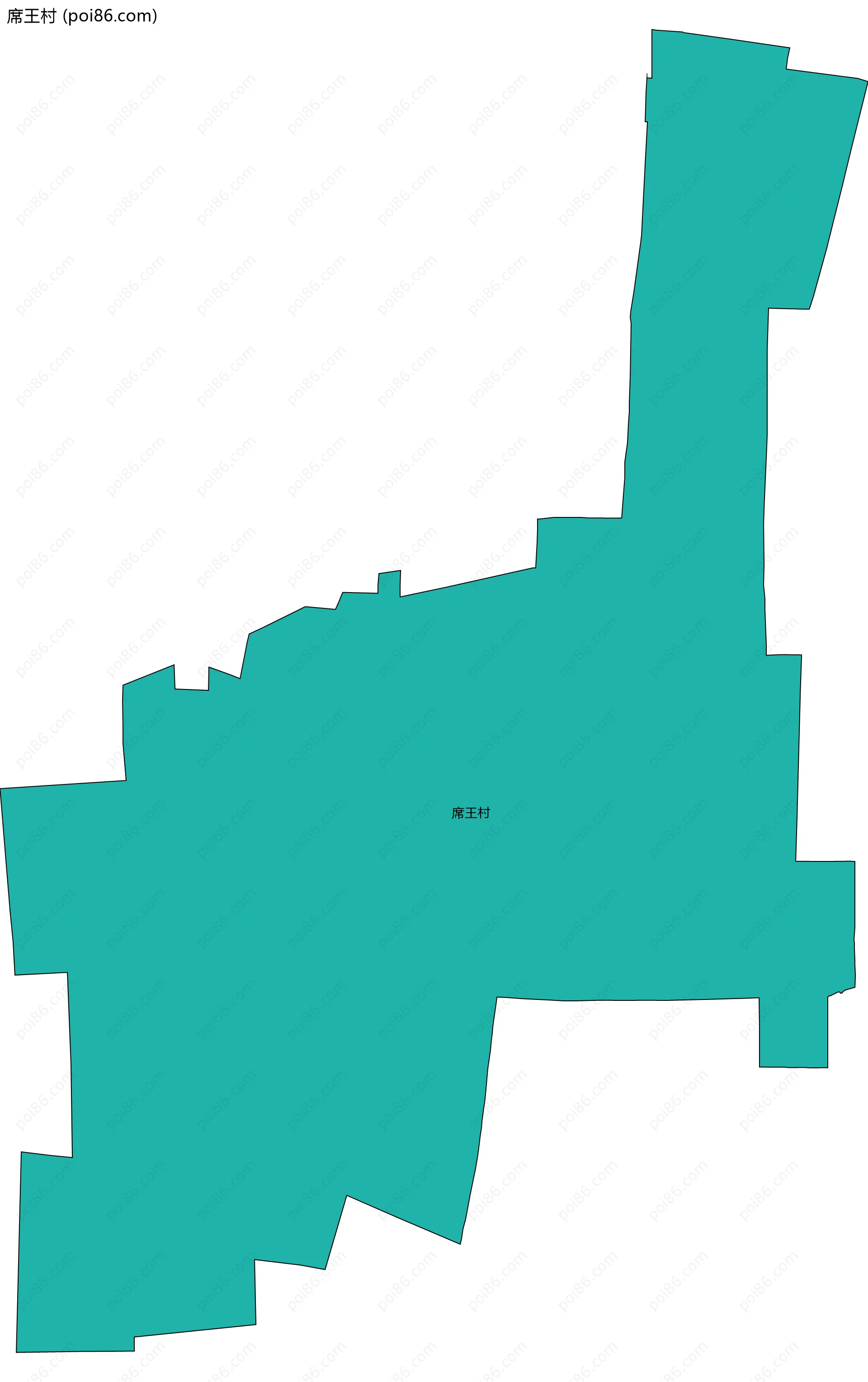 席王村边界地图