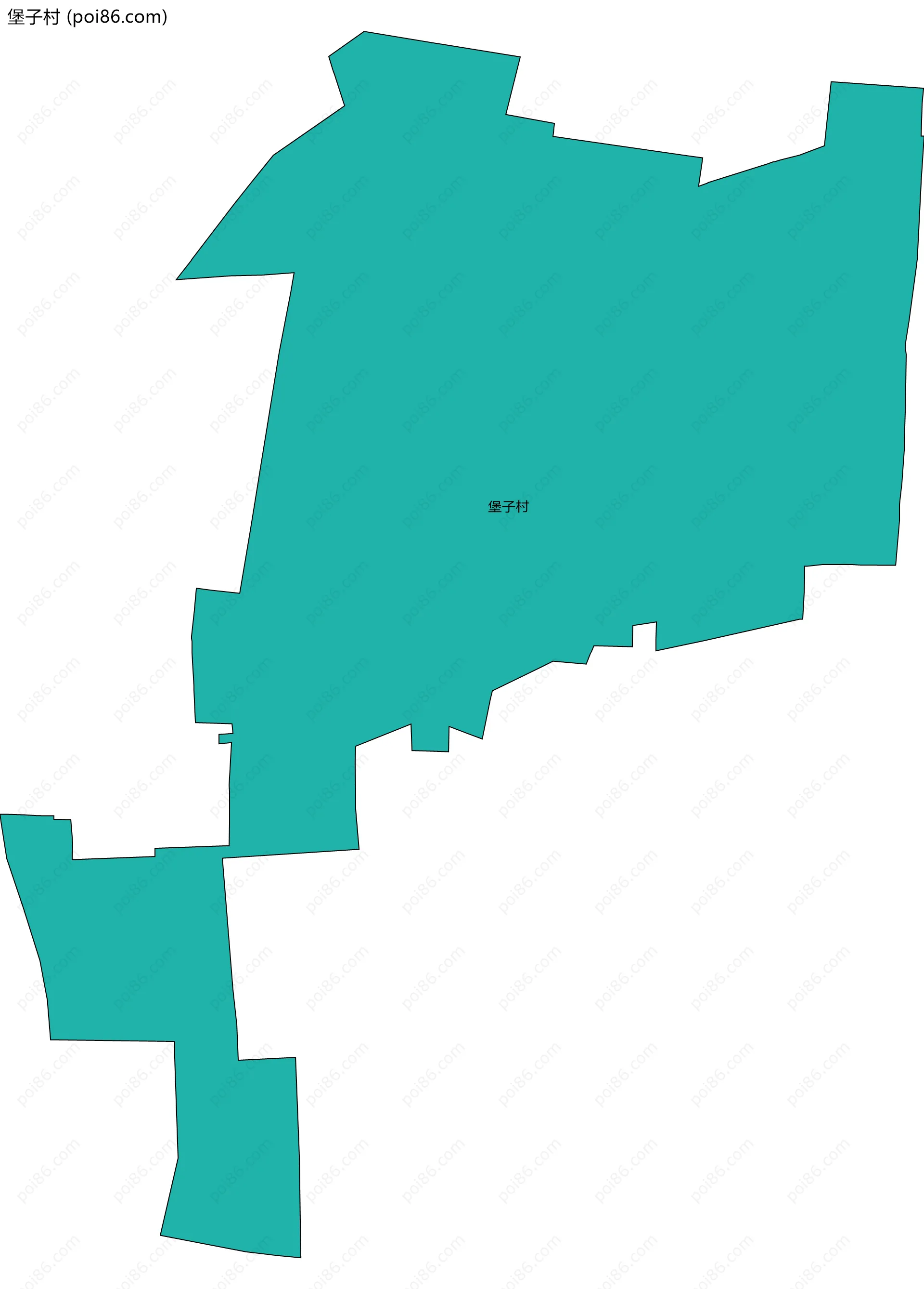 堡子村边界地图