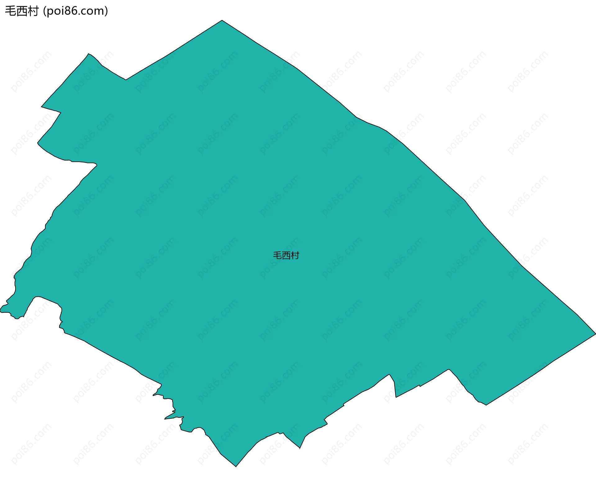 毛西村边界地图