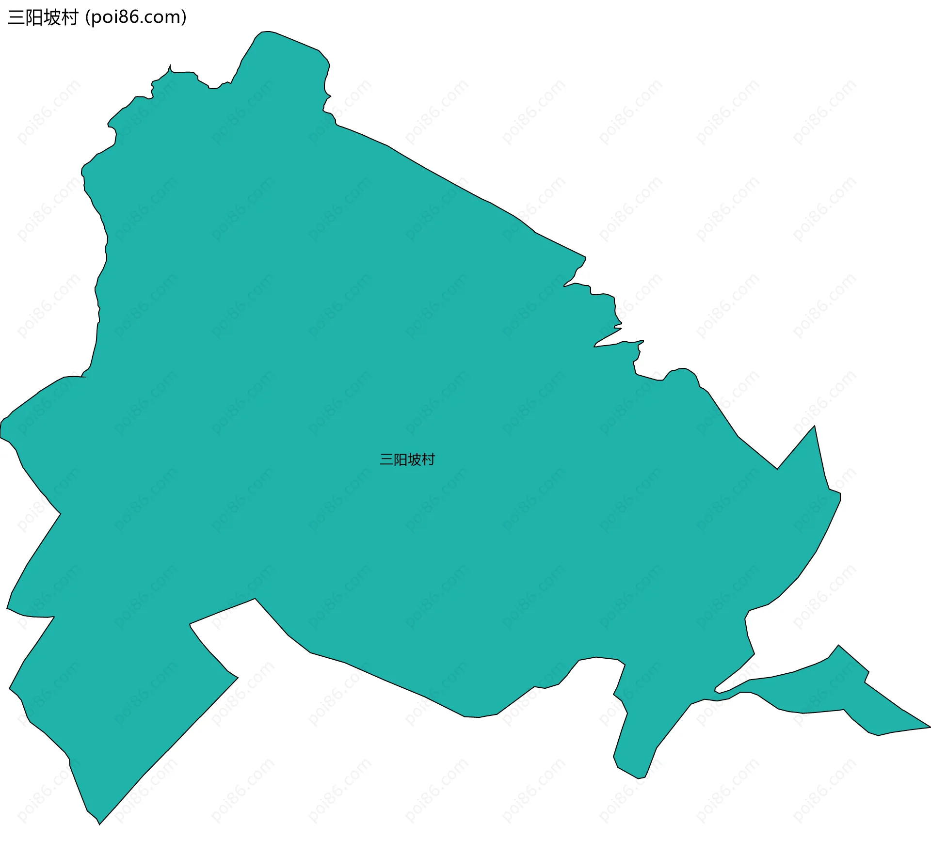 三阳坡村边界地图