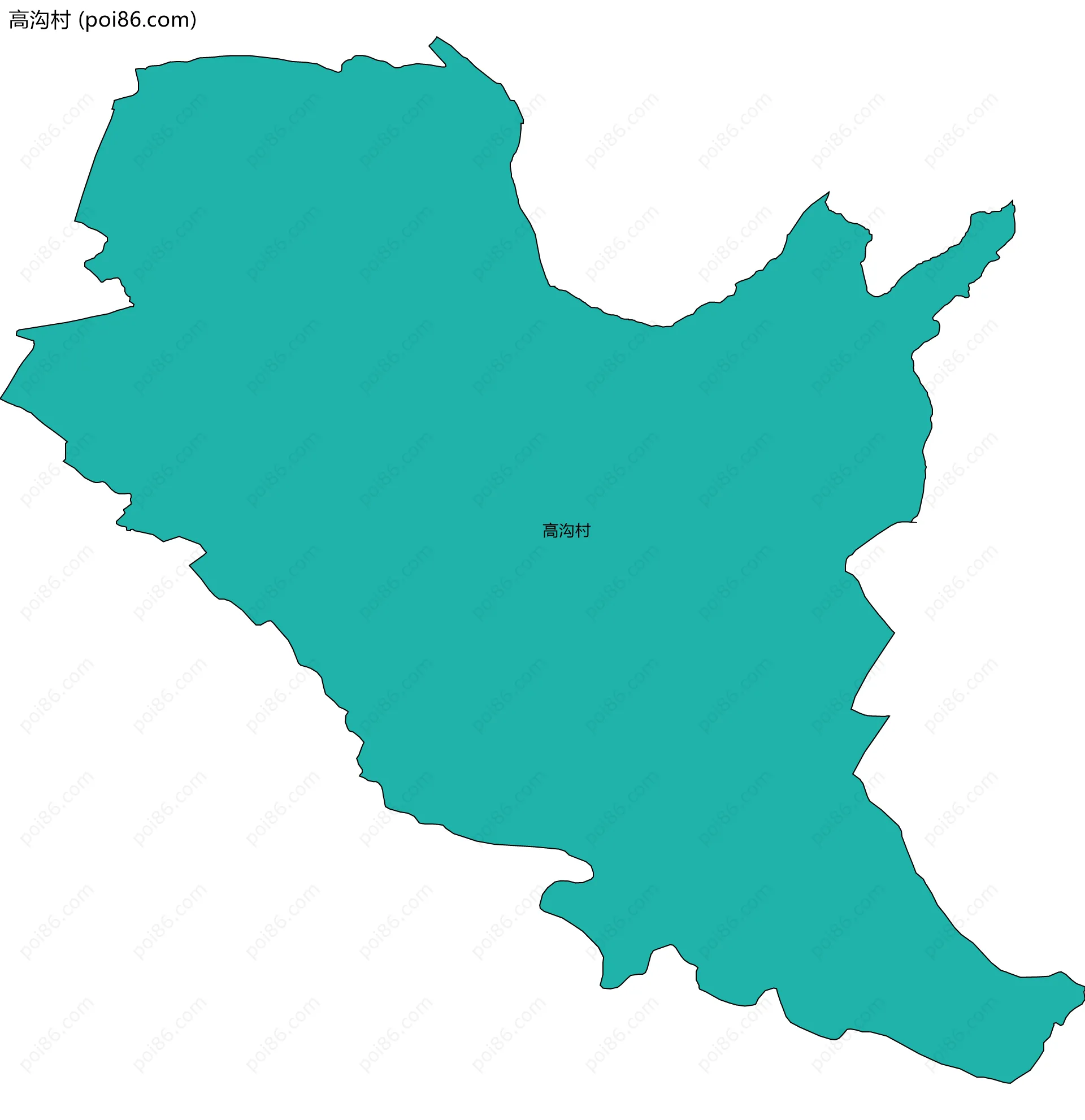 高沟村边界地图