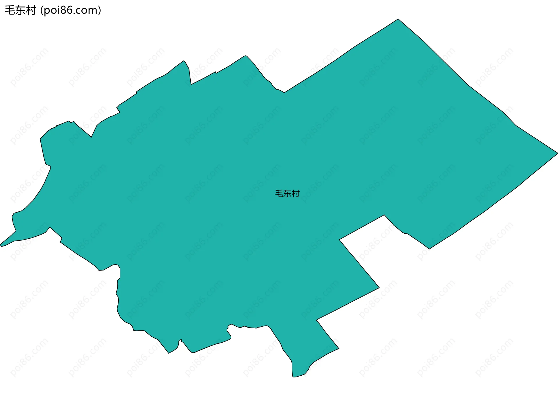 毛东村边界地图