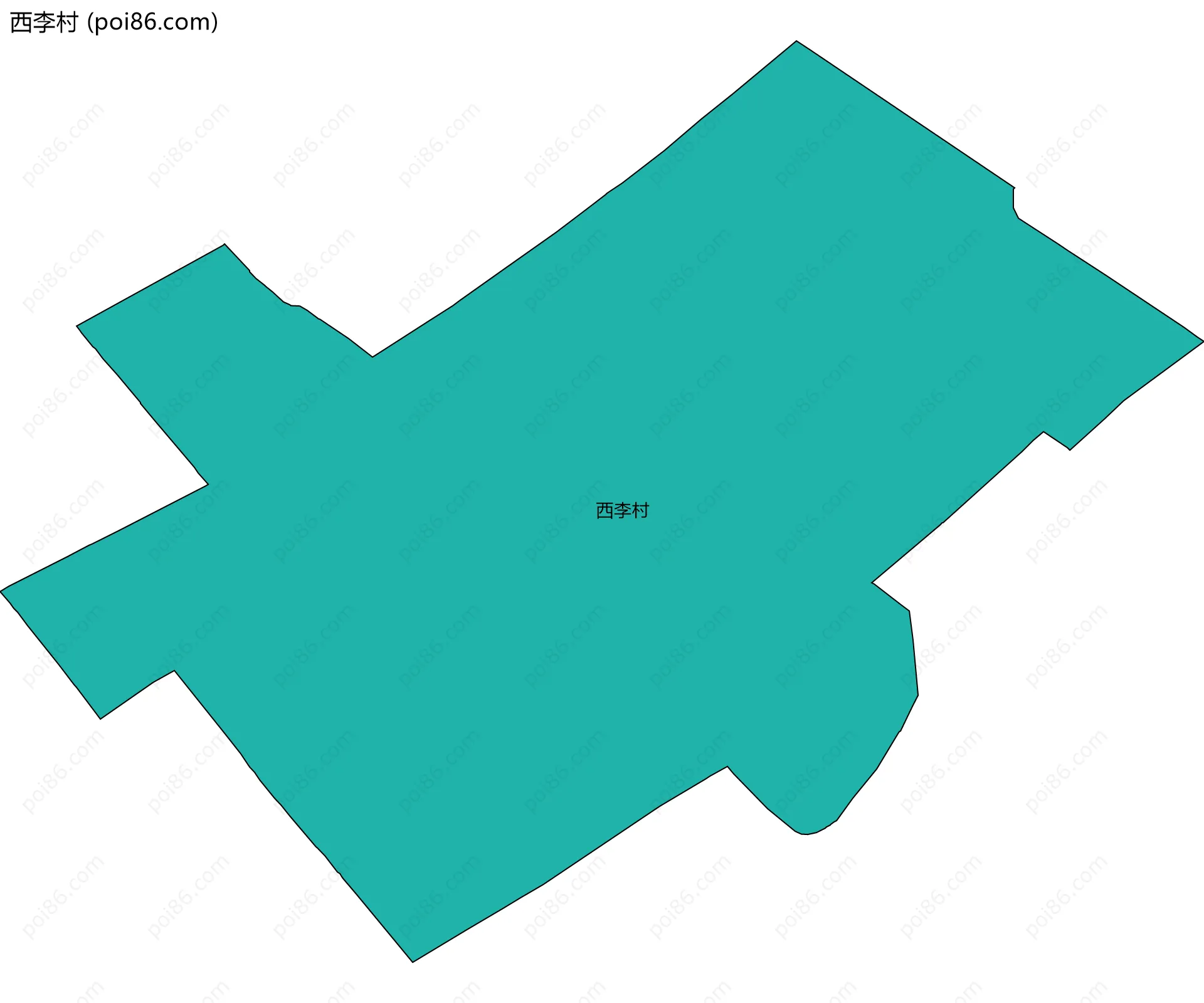 西李村边界地图