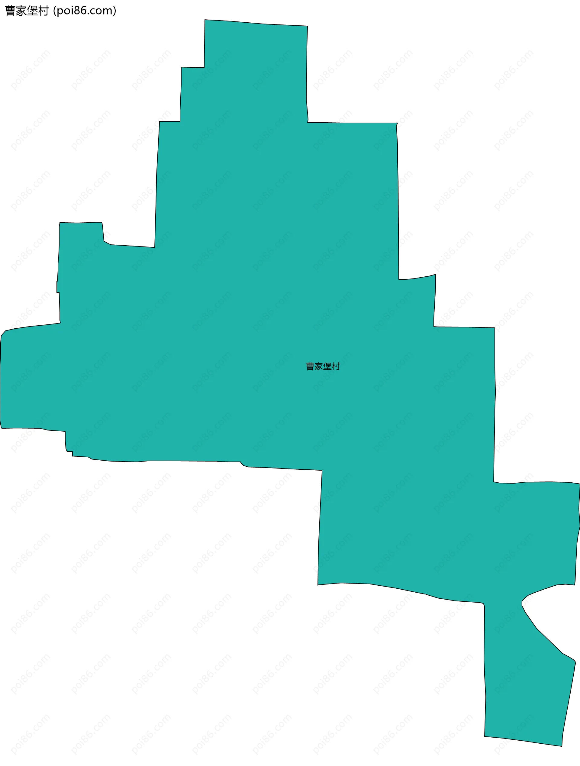 曹家堡村边界地图