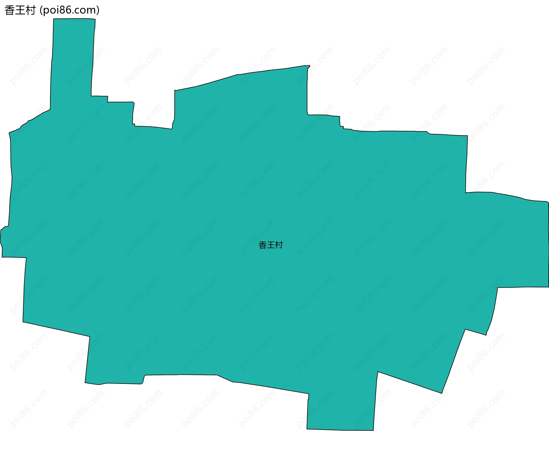 香王村边界地图
