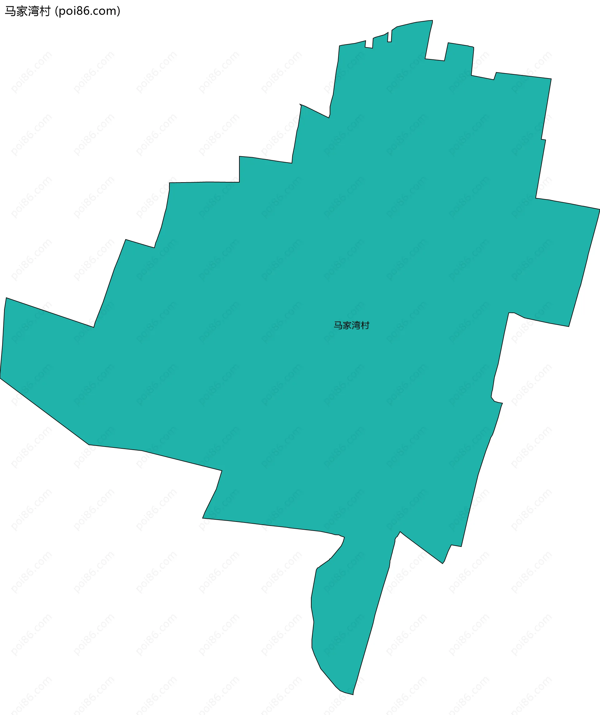 马家湾村边界地图