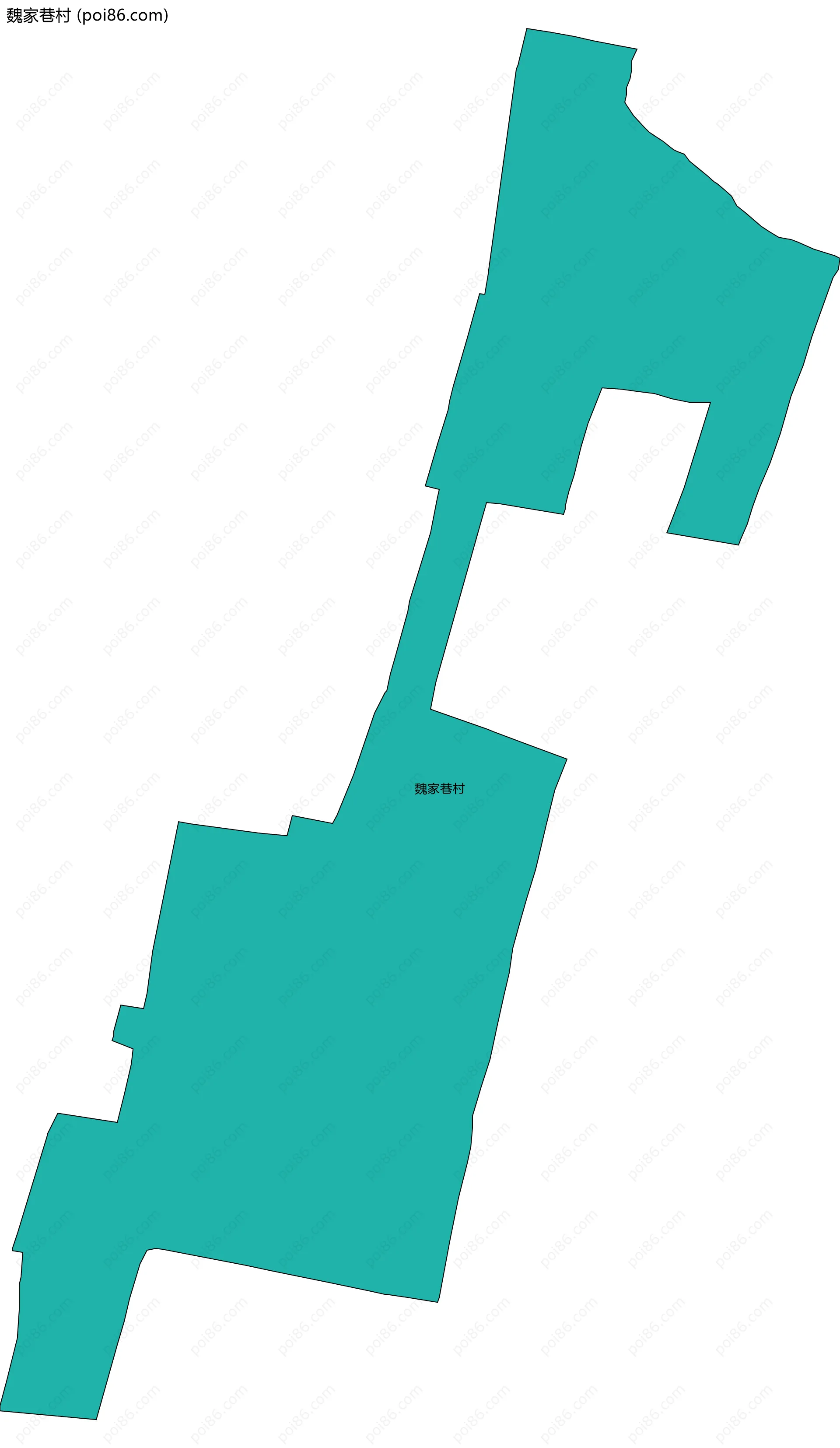 魏家巷村边界地图