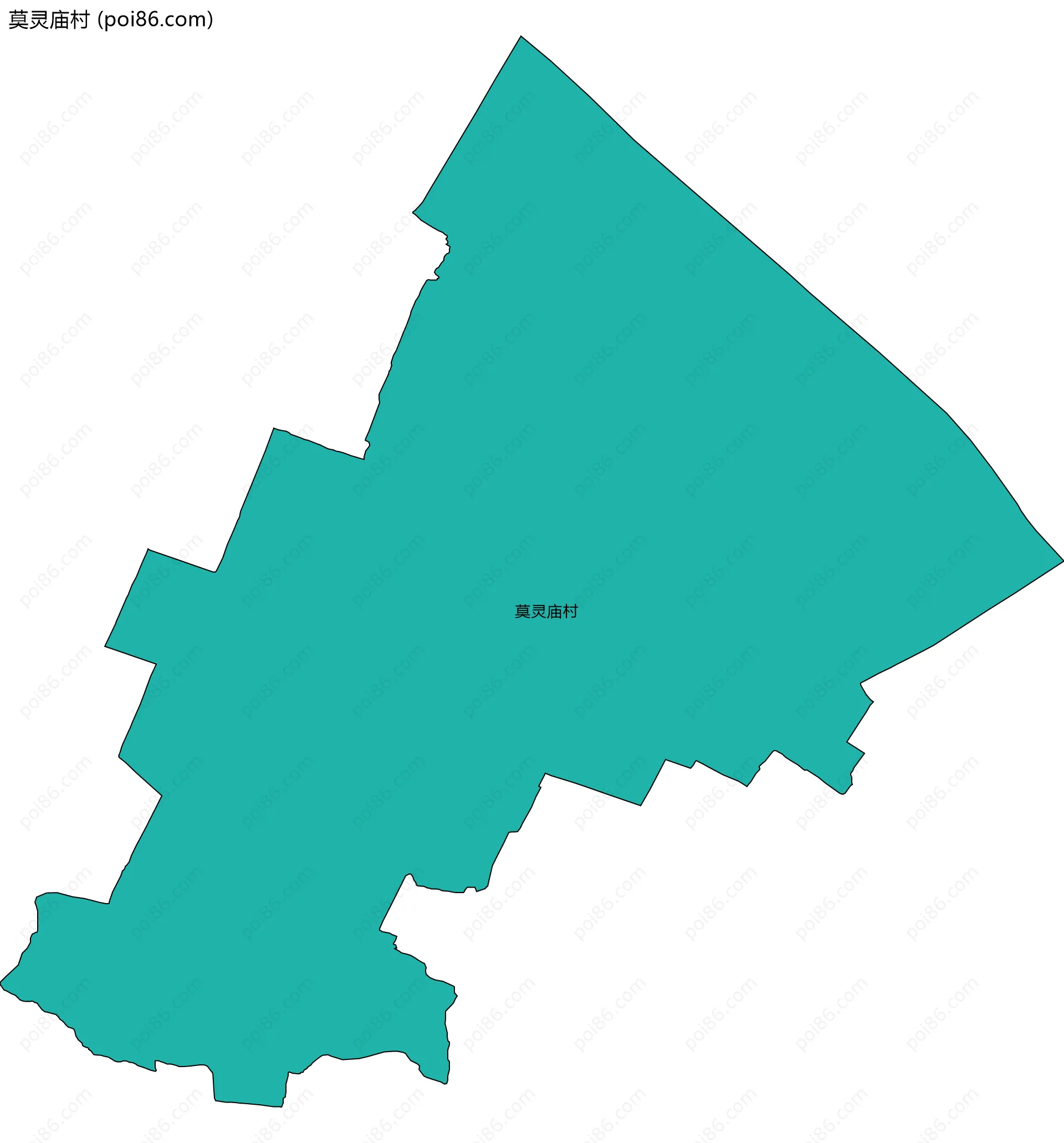 莫灵庙村边界地图