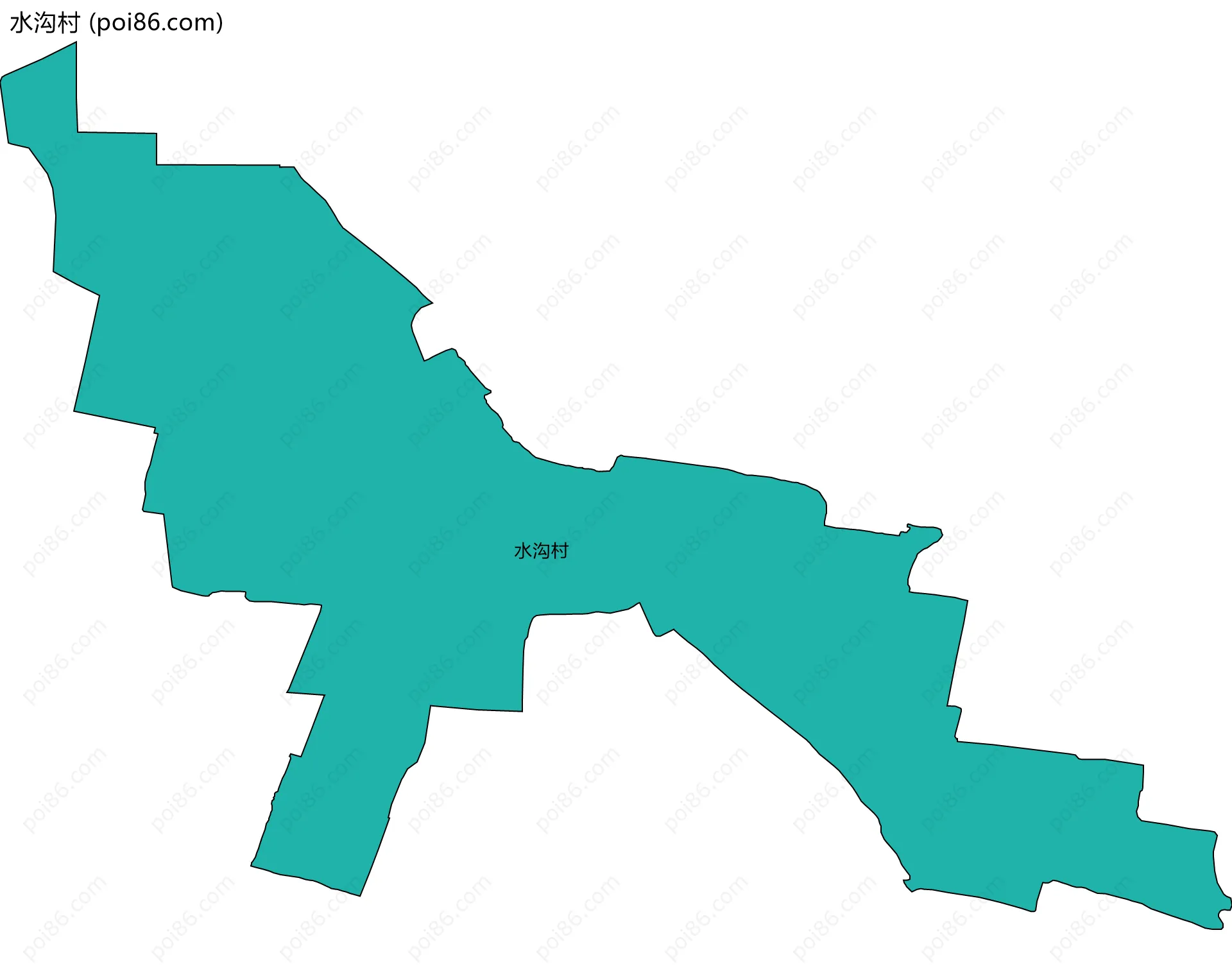 水沟村边界地图