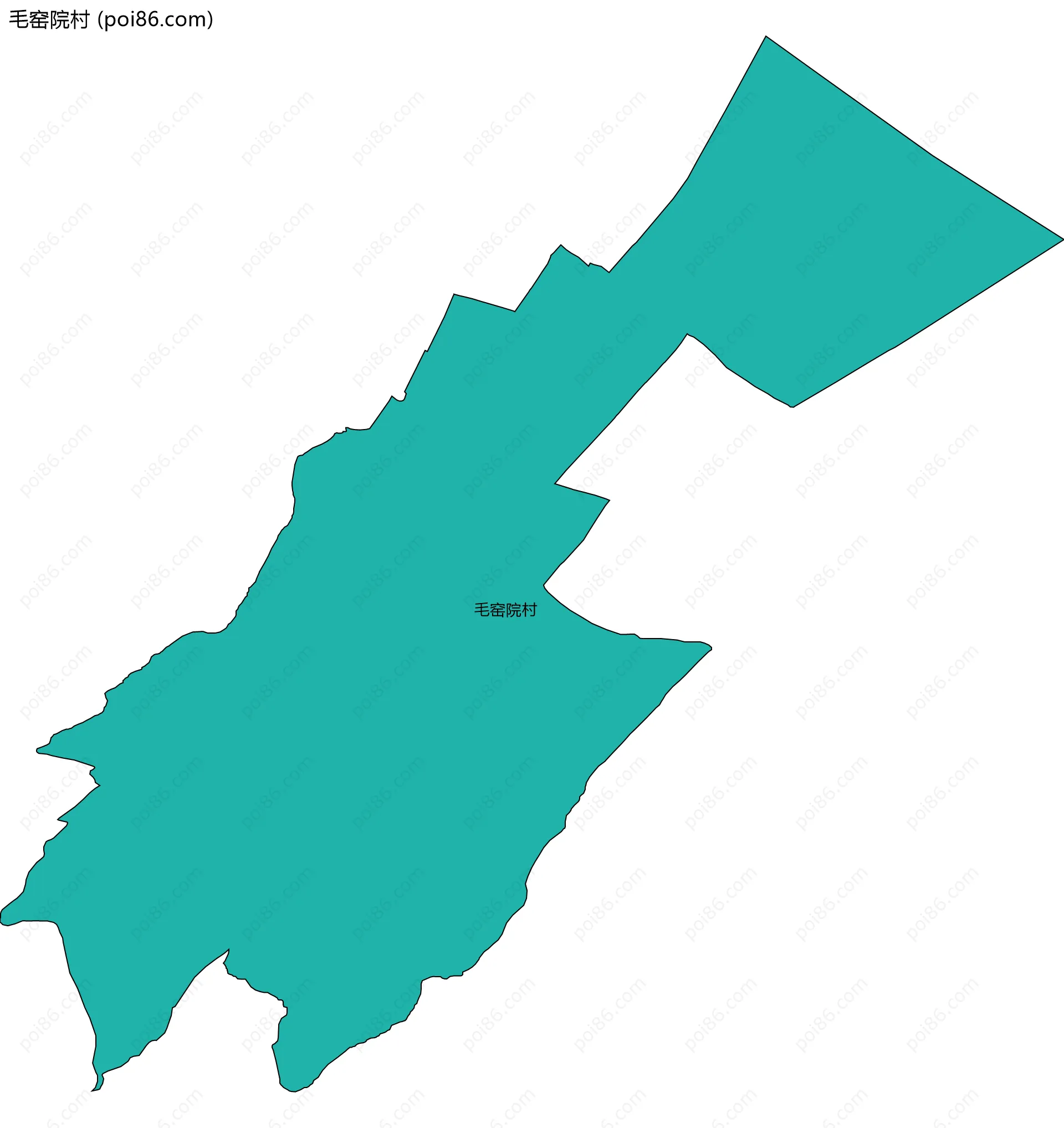 毛窑院村边界地图