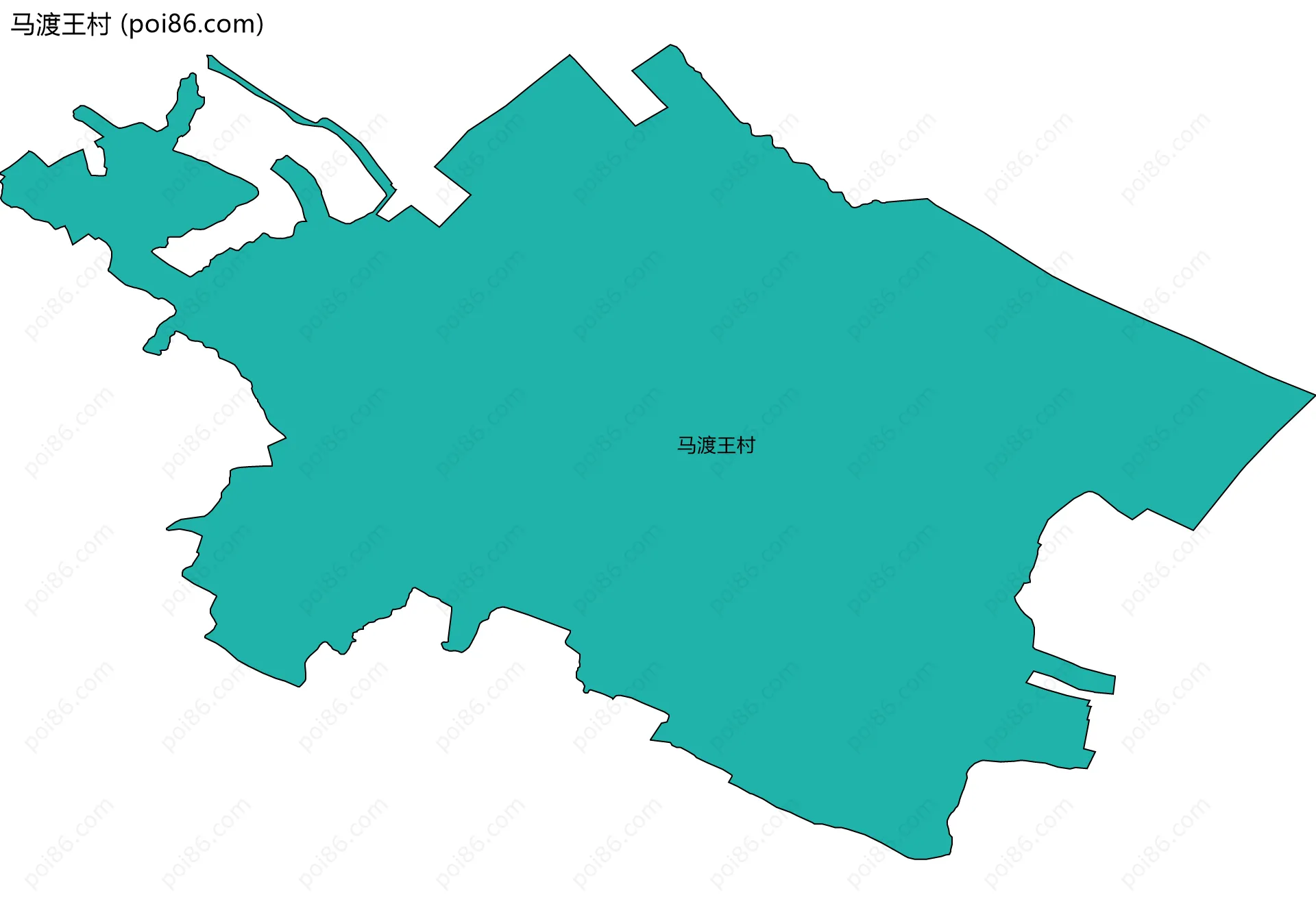 马渡王村边界地图