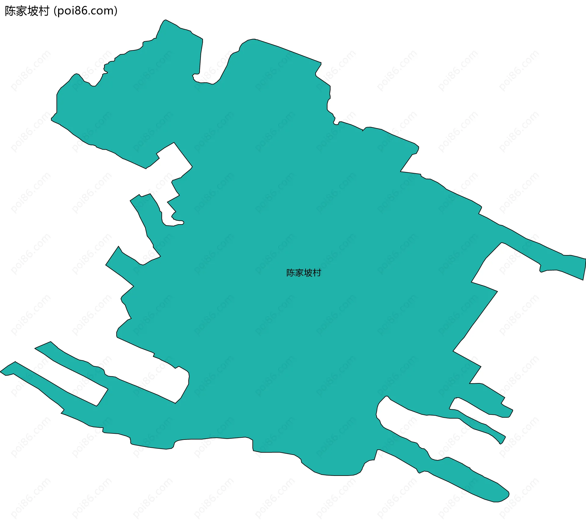 陈家坡村边界地图