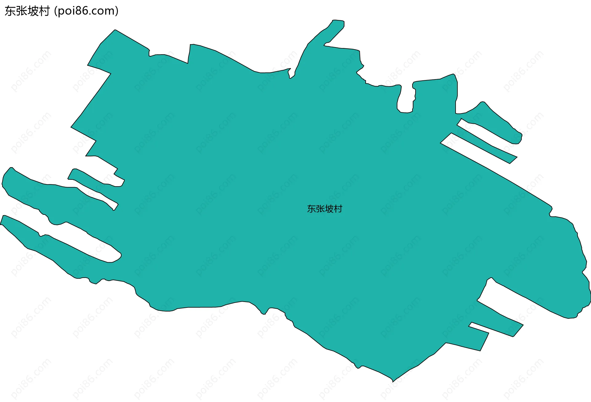 东张坡村边界地图
