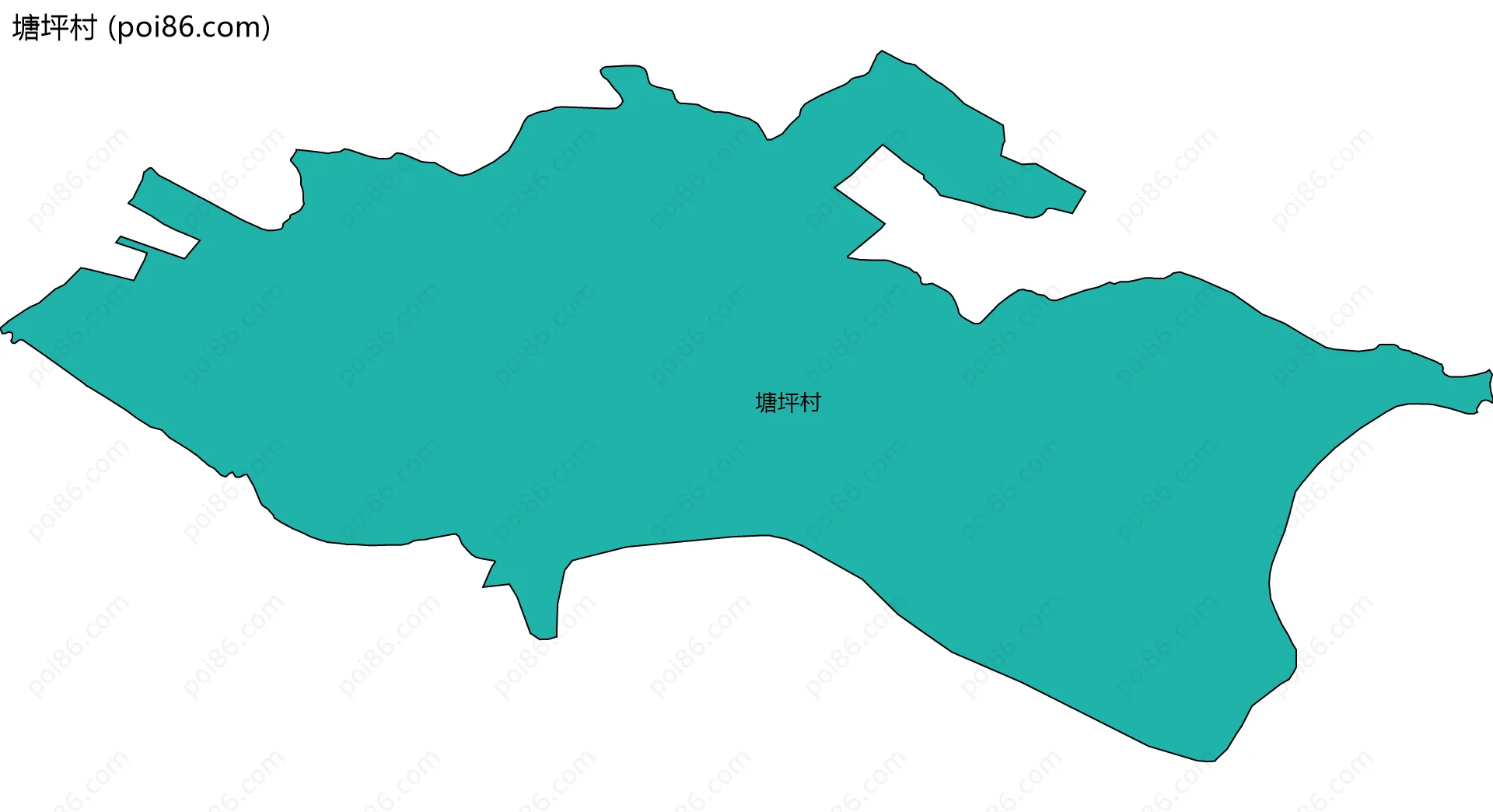 塘坪村边界地图