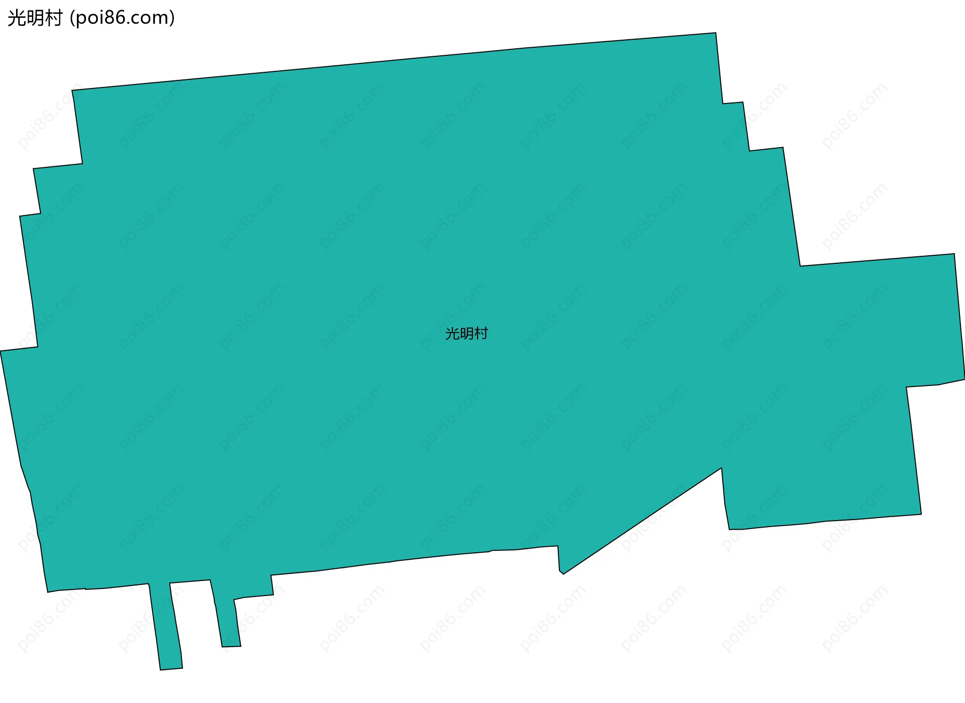 光明村边界地图