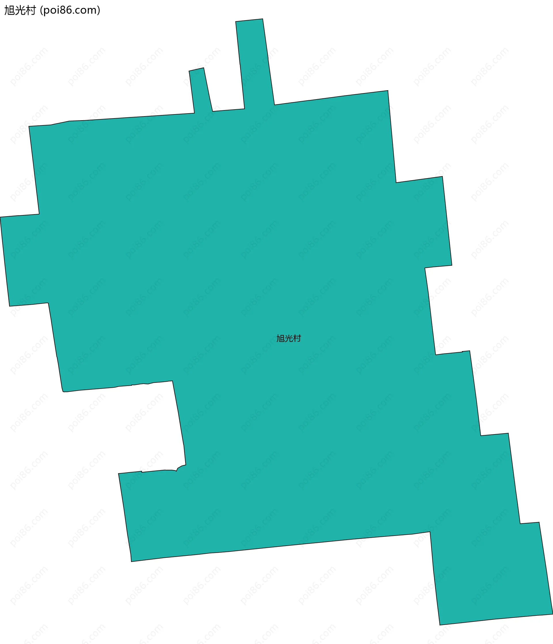 旭光村边界地图