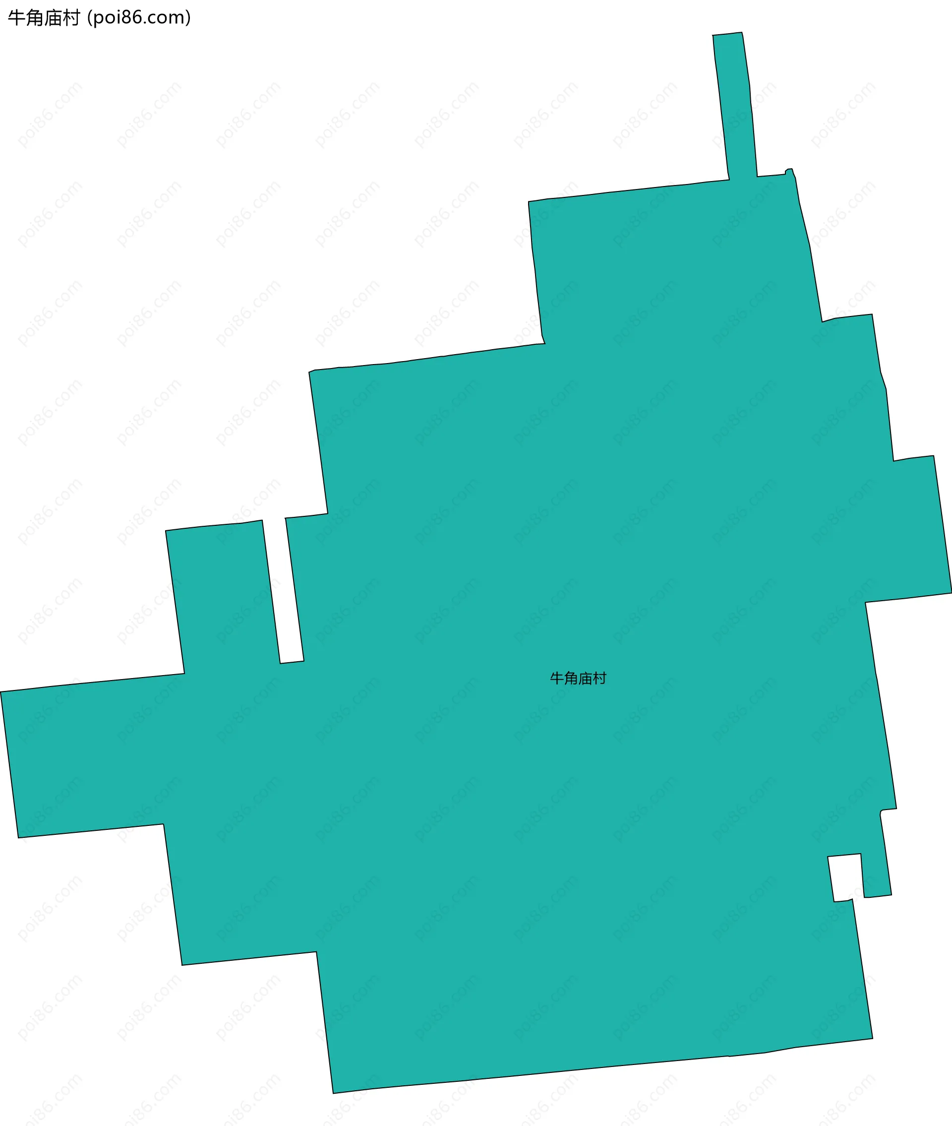 牛角庙村边界地图