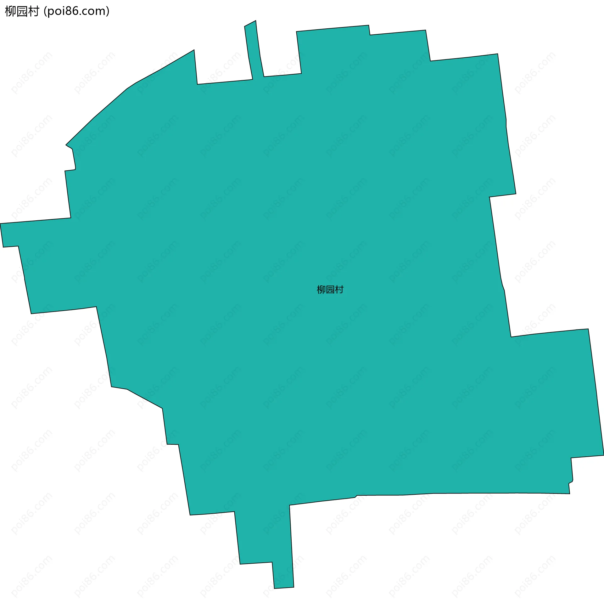 柳园村边界地图