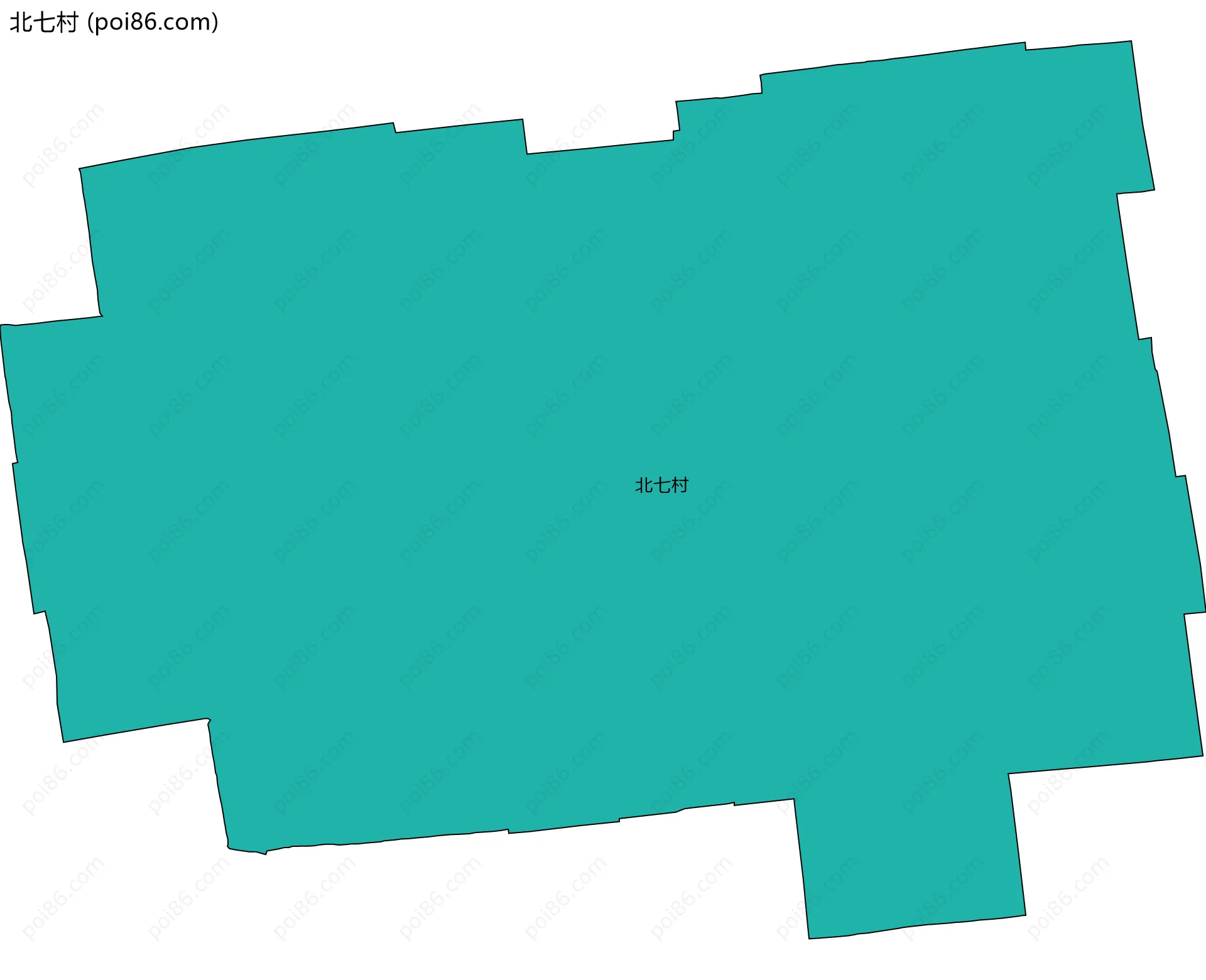 北七村边界地图