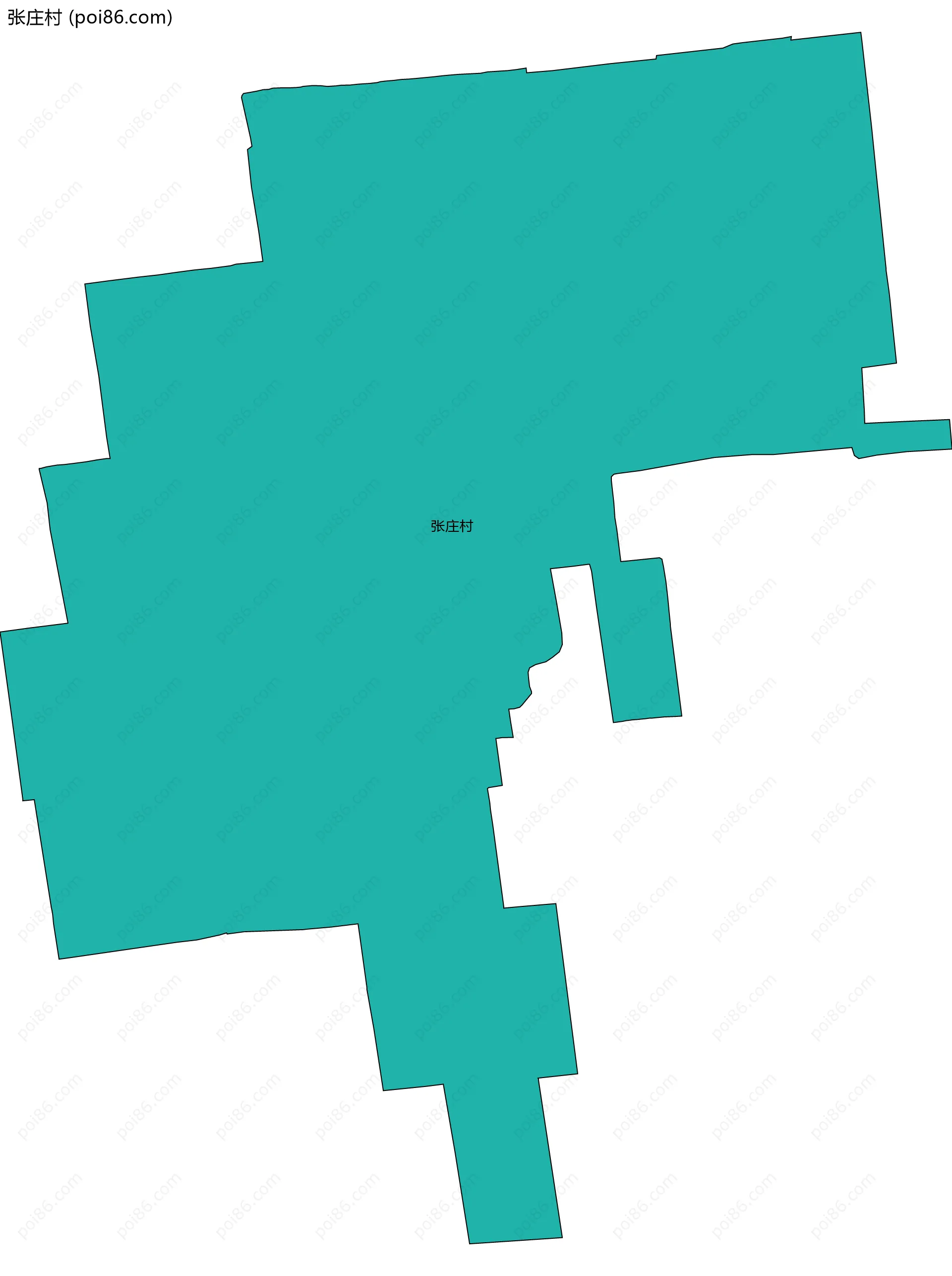 张庄村边界地图