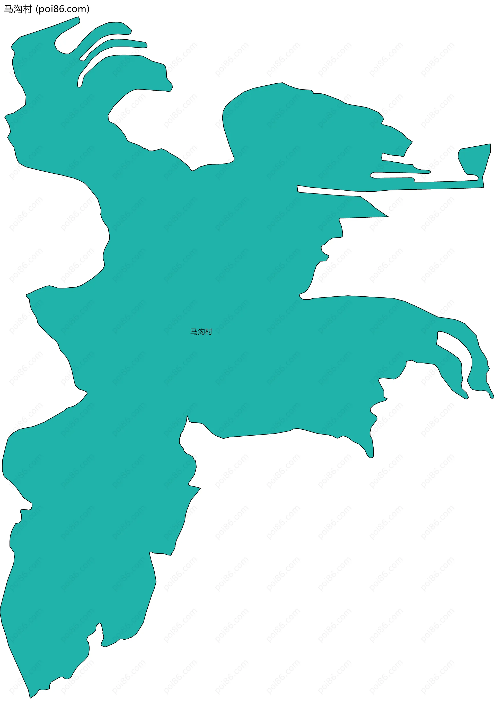 马沟村边界地图