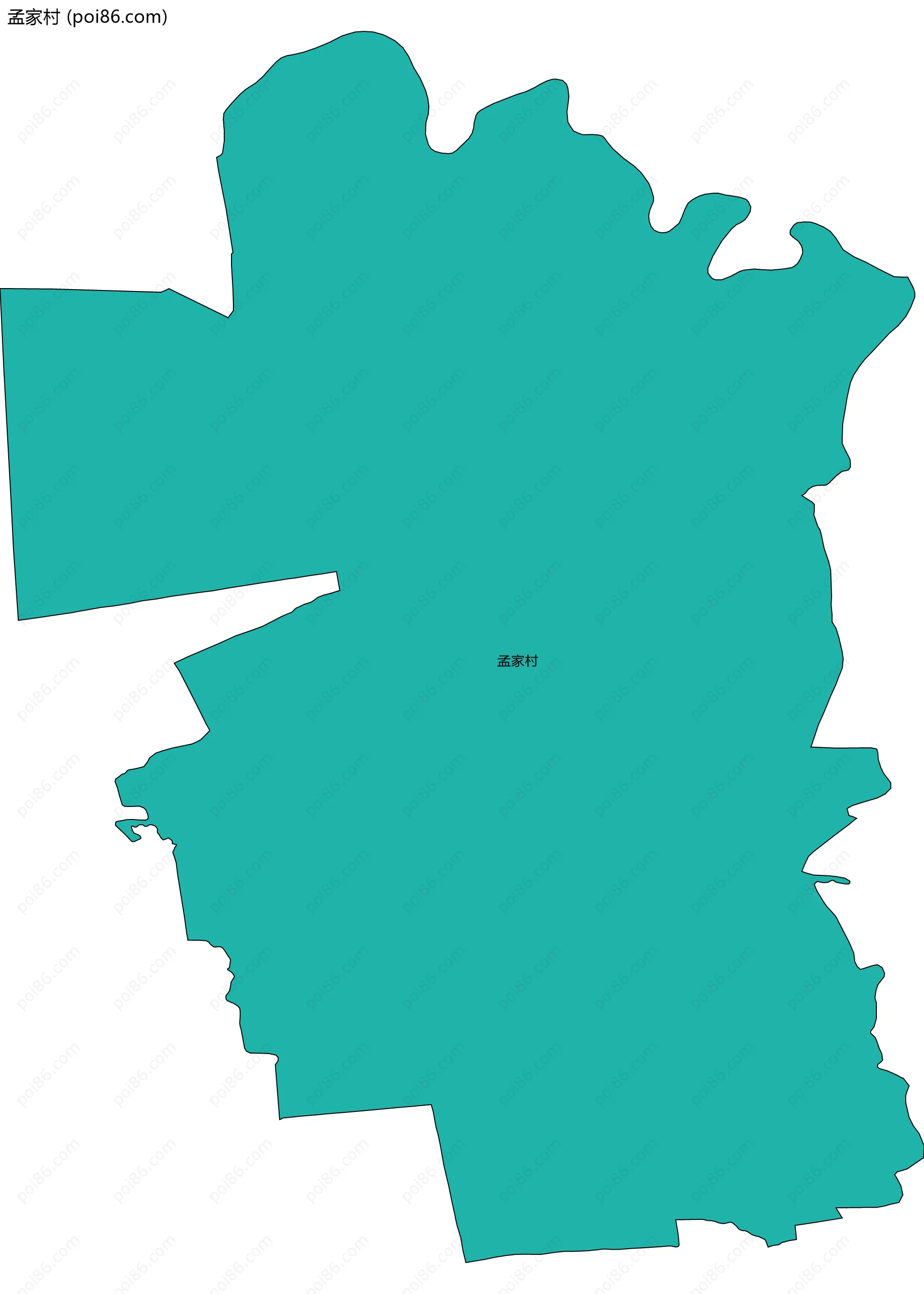 孟家村边界地图