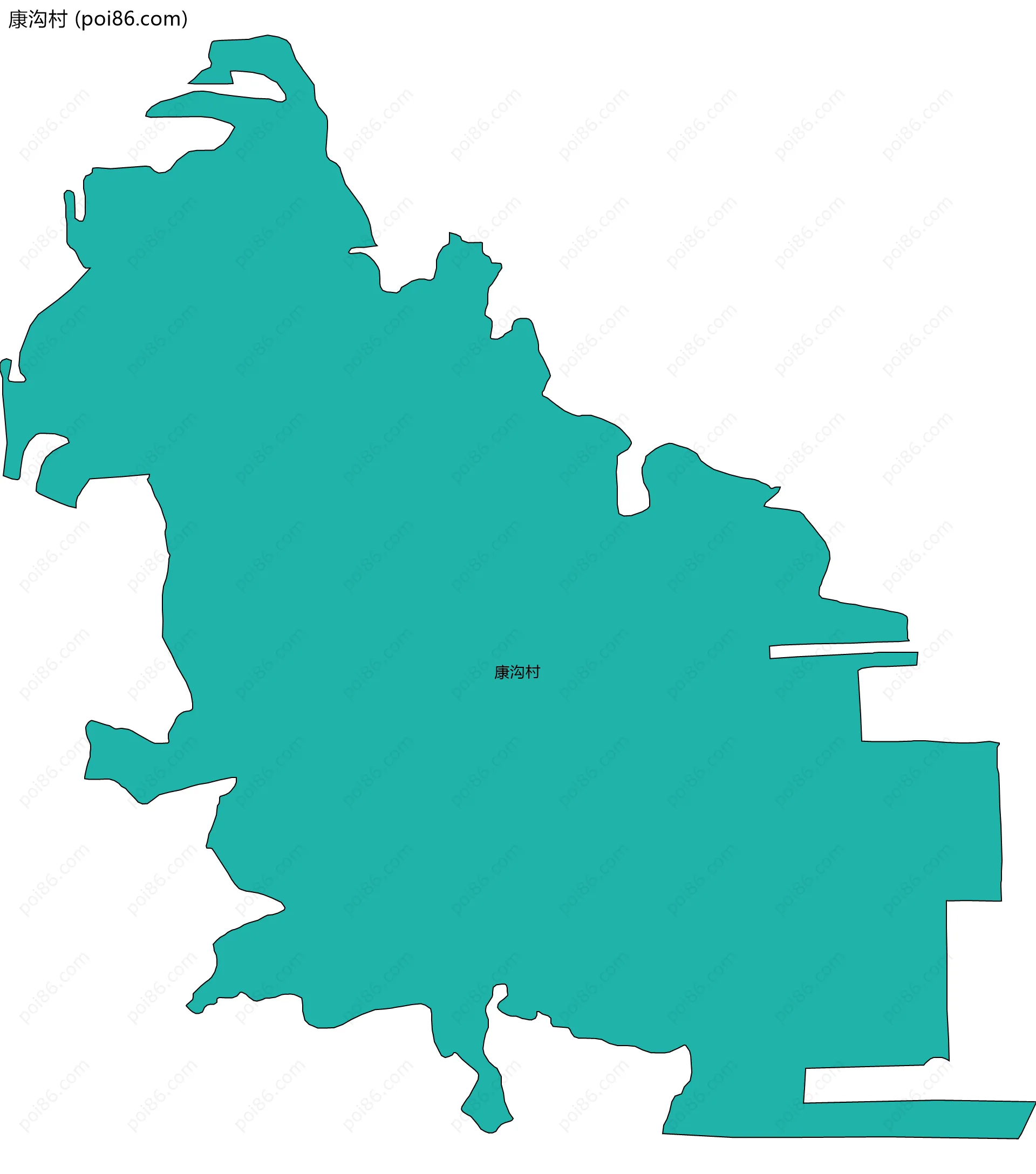 康沟村边界地图