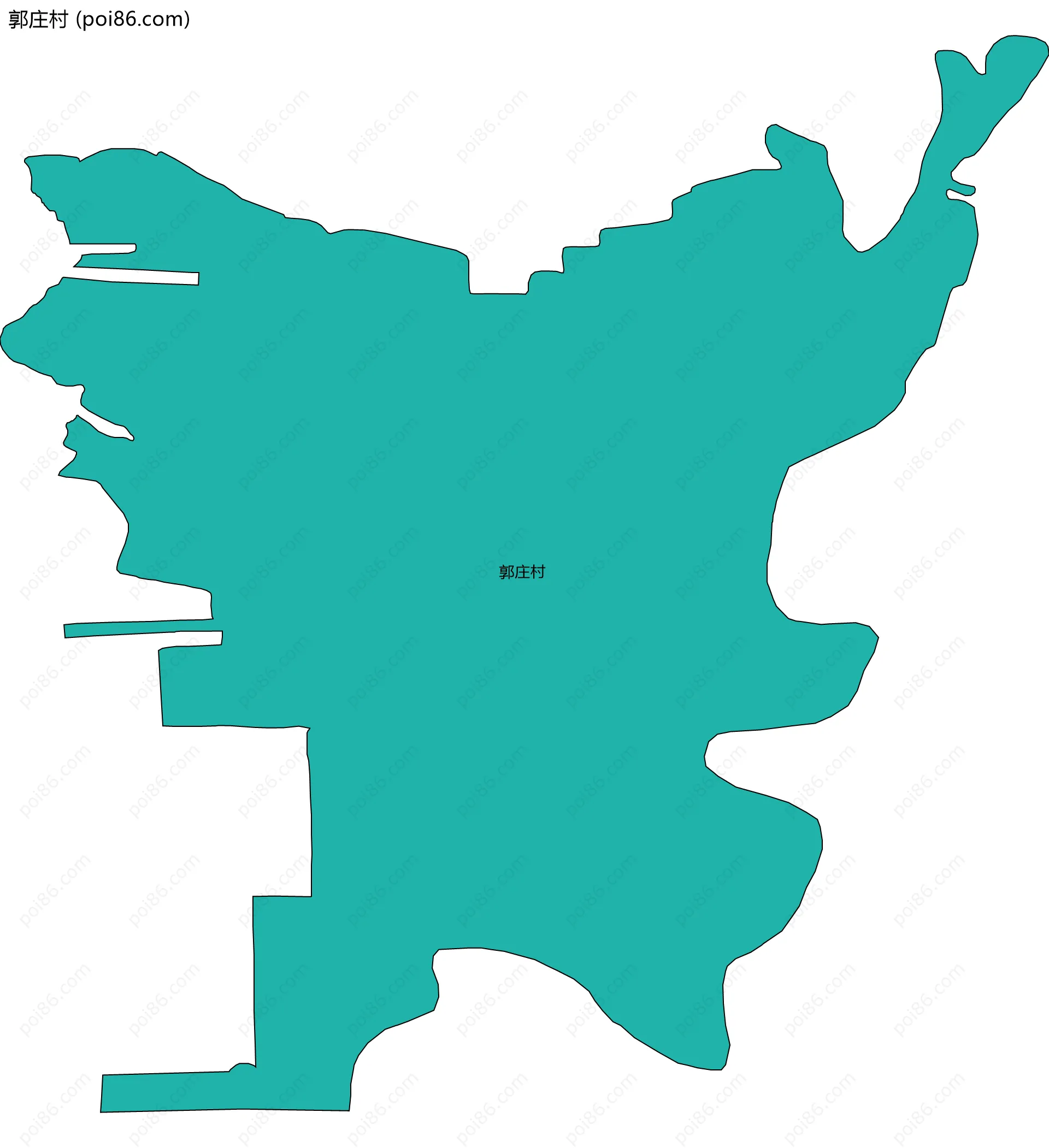 郭庄村边界地图