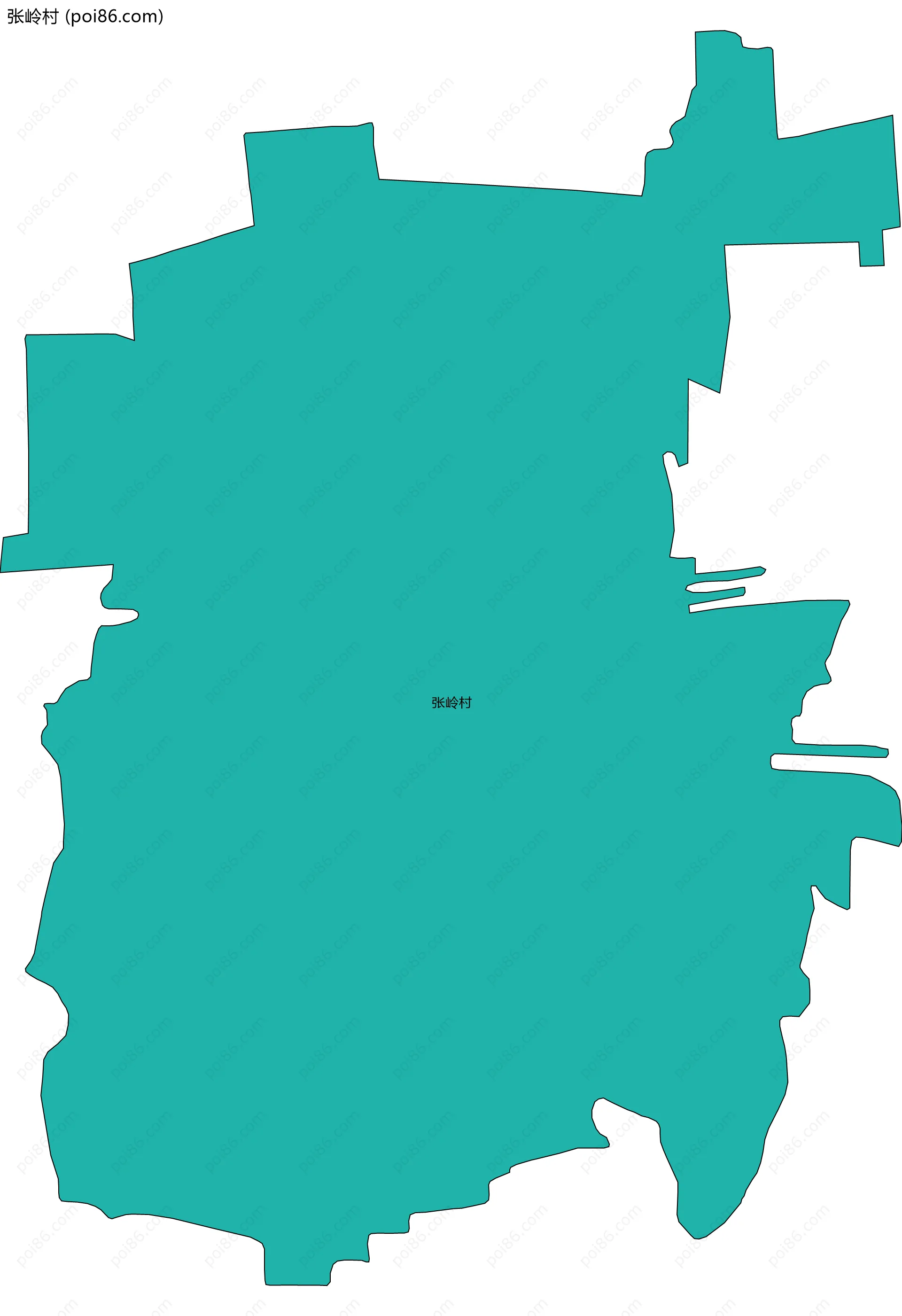 张岭村边界地图