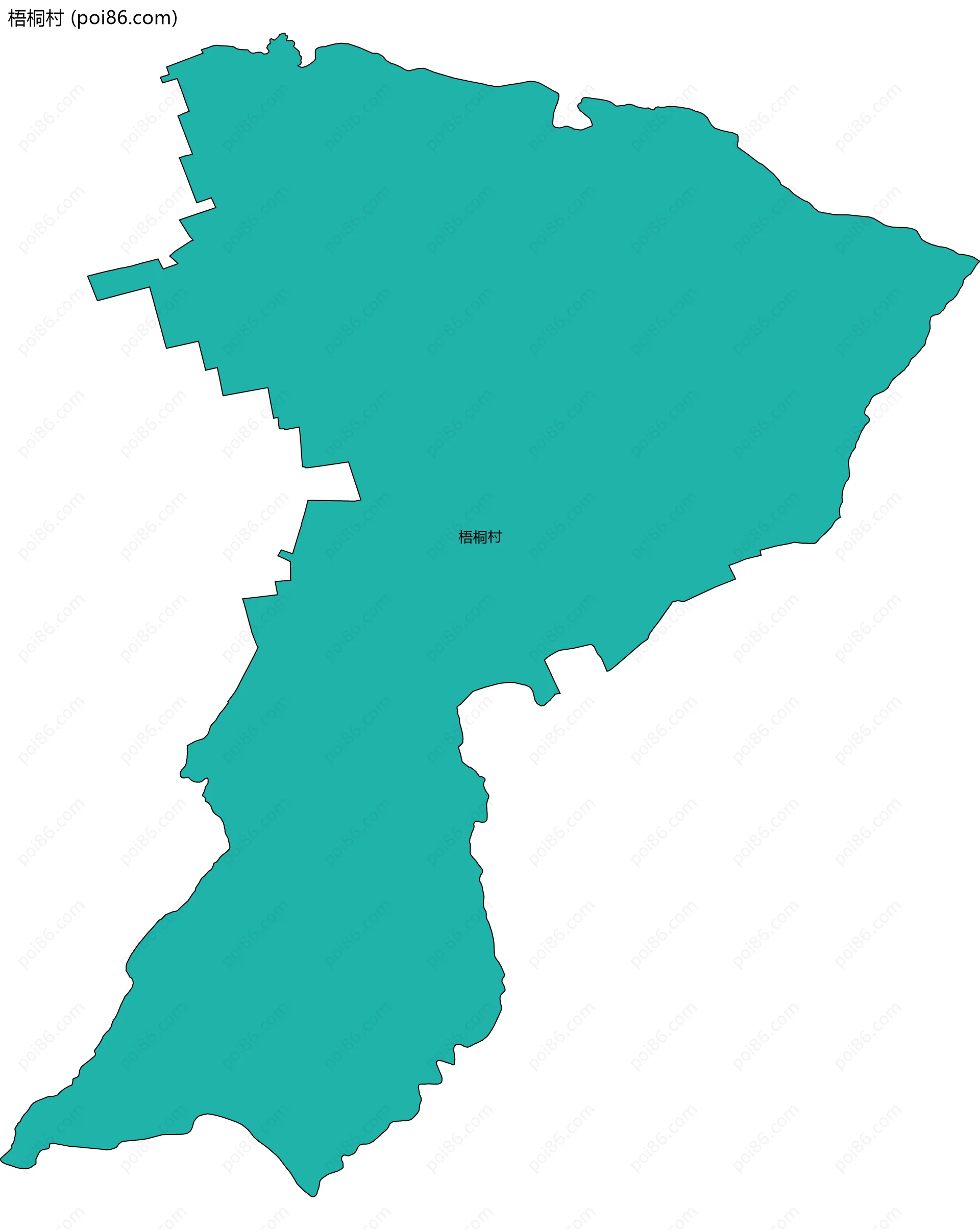 梧桐村边界地图