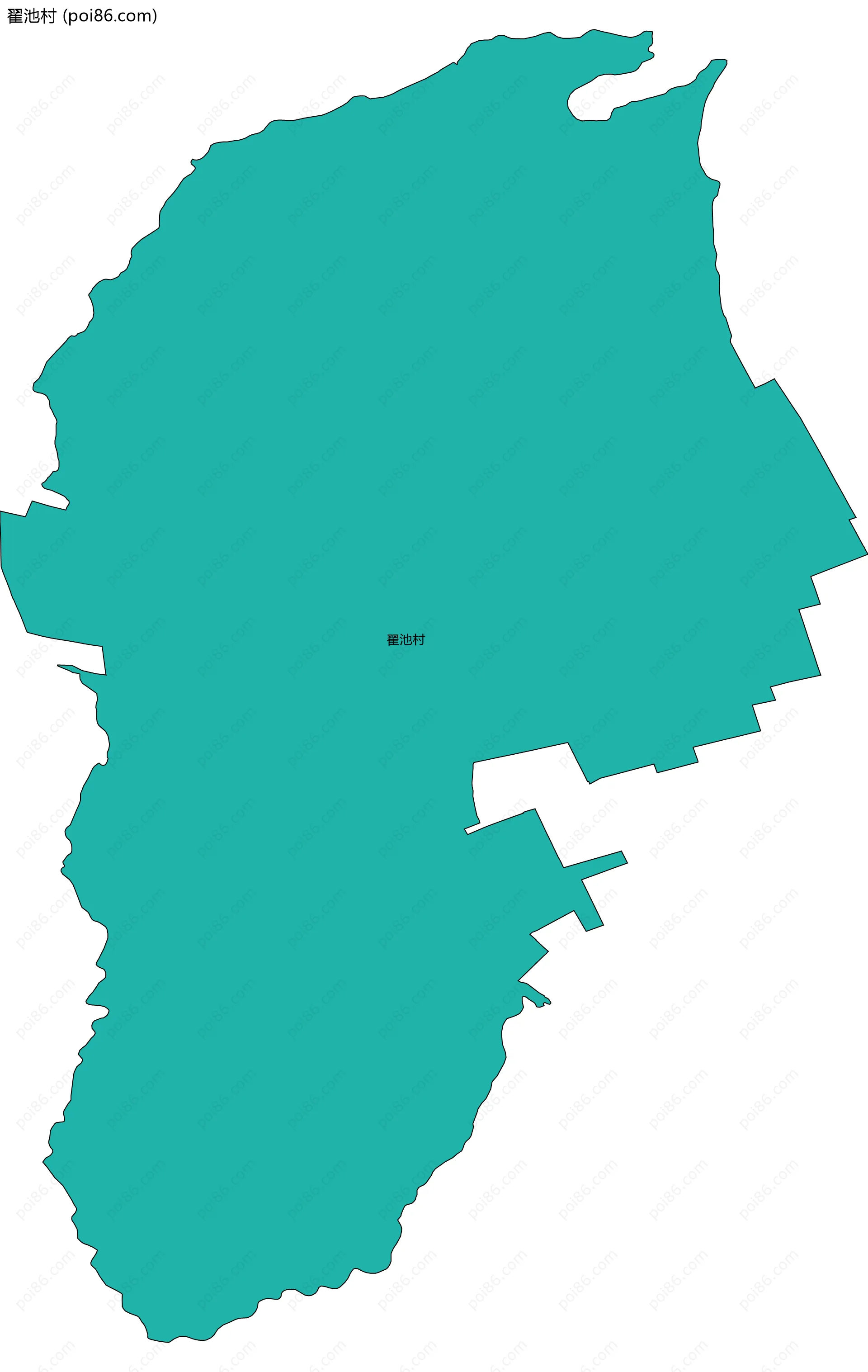 翟池村边界地图