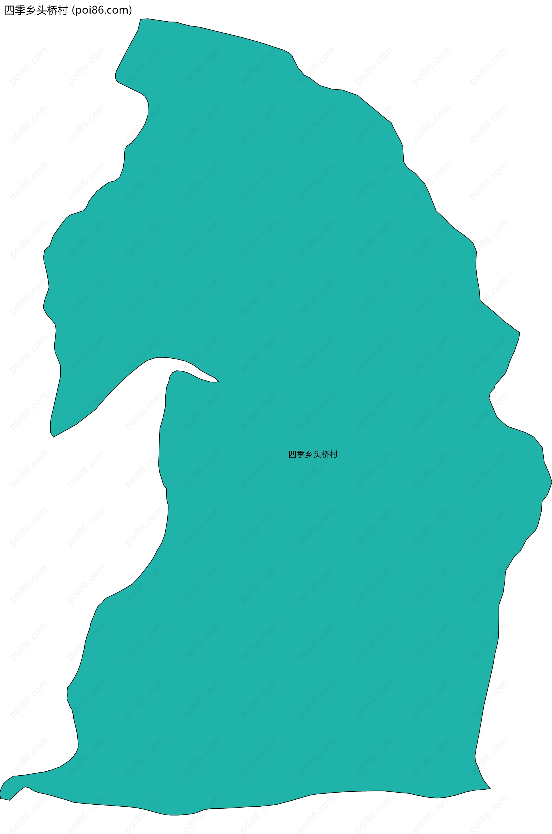 四季乡头桥村边界地图