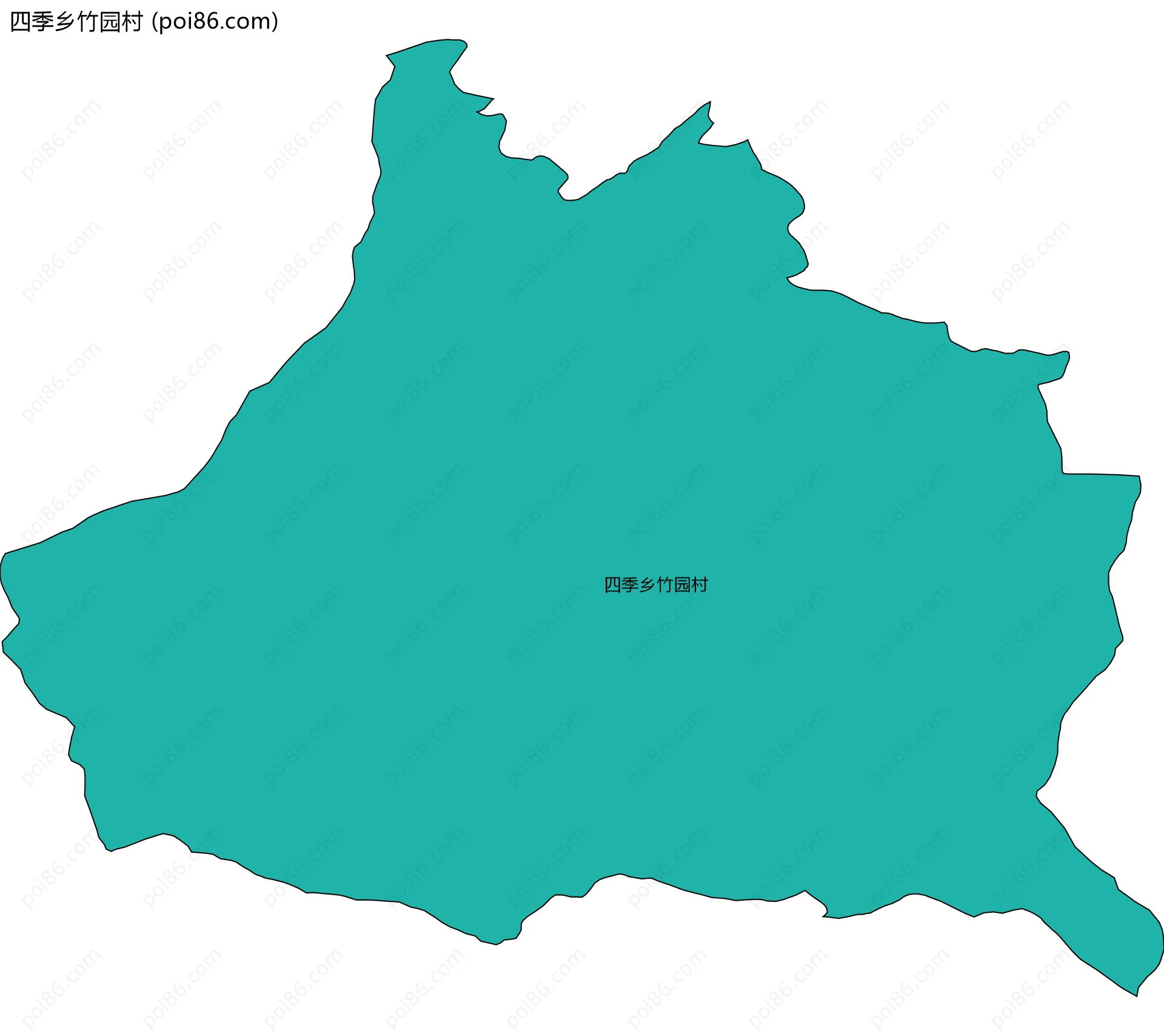 四季乡竹园村边界地图
