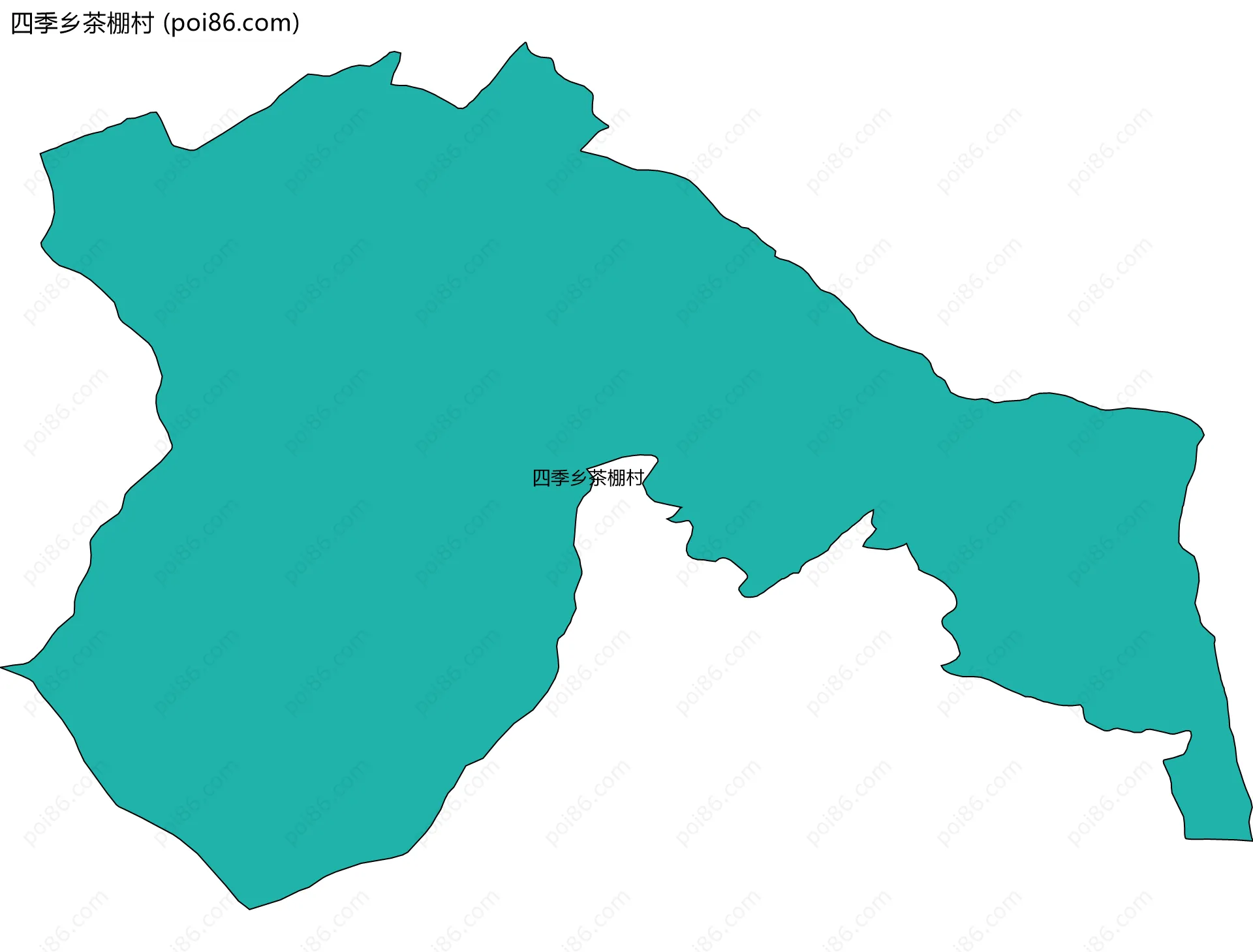 四季乡茶棚村边界地图