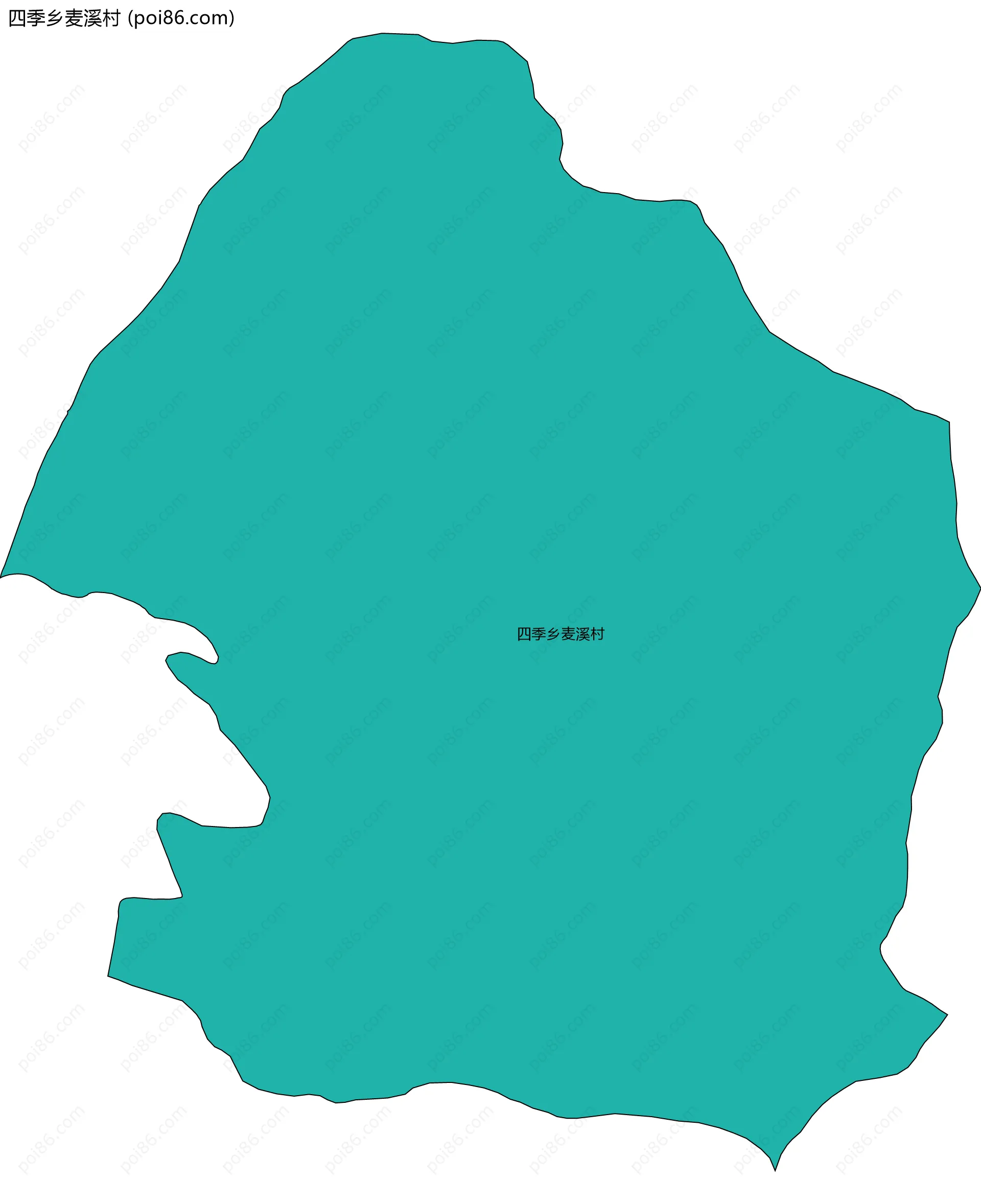 四季乡麦溪村边界地图