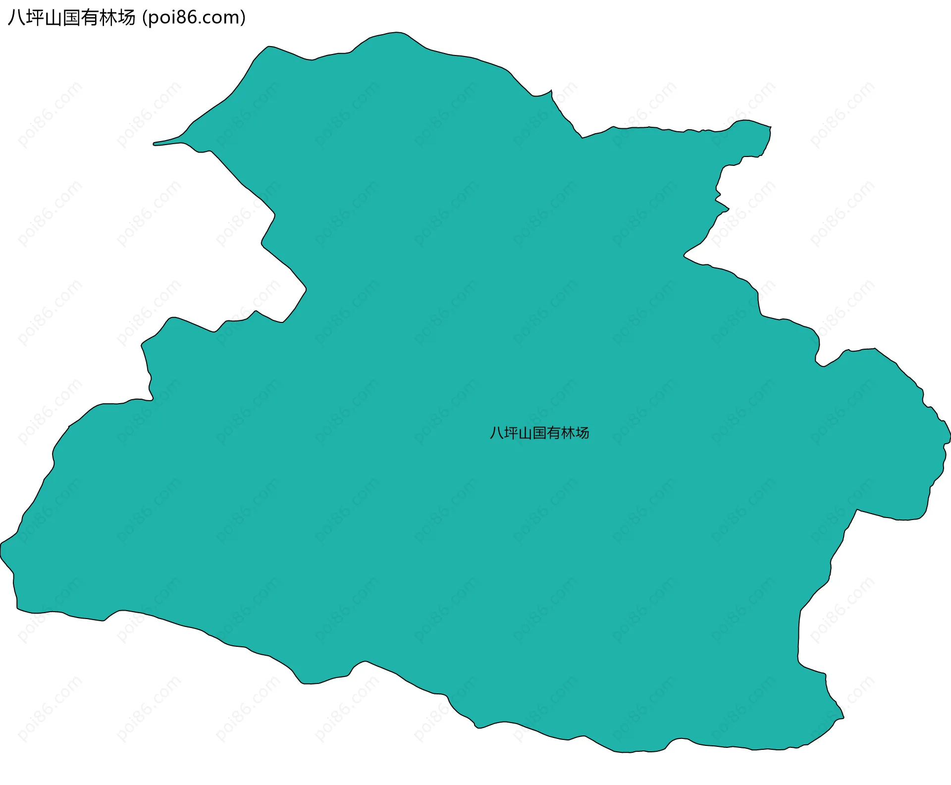 八坪山国有林场边界地图