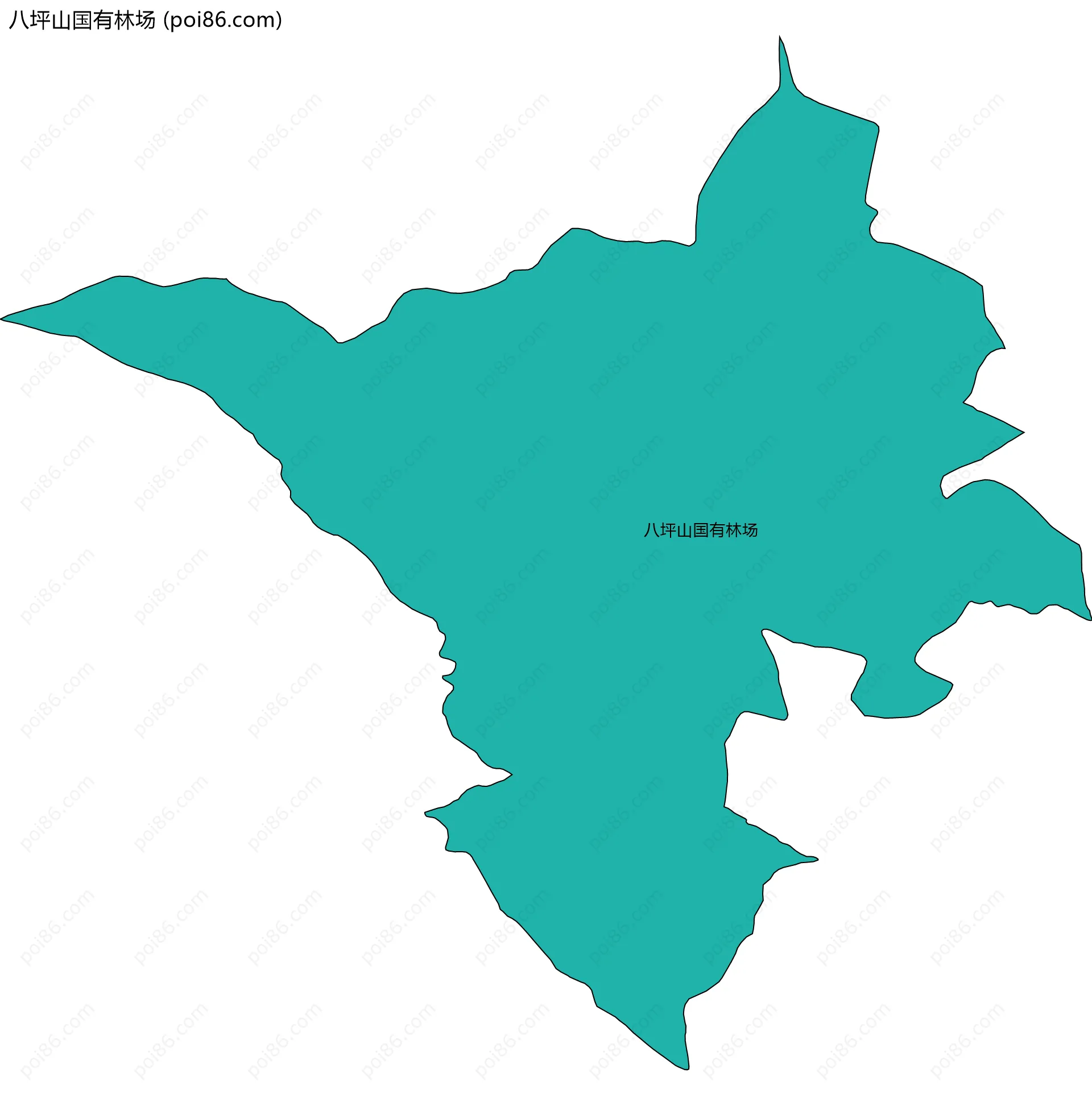 八坪山国有林场边界地图