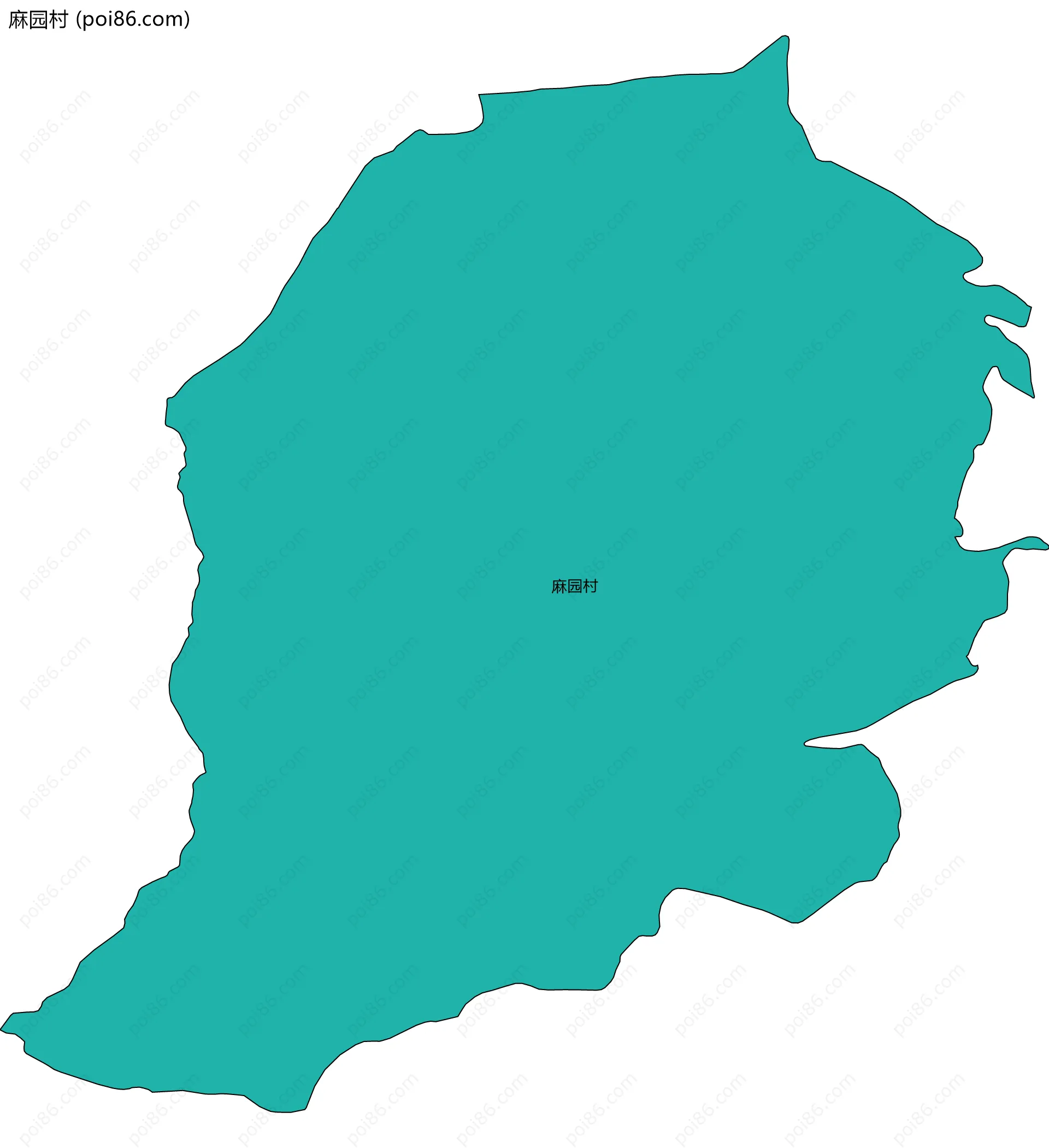 麻园村边界地图