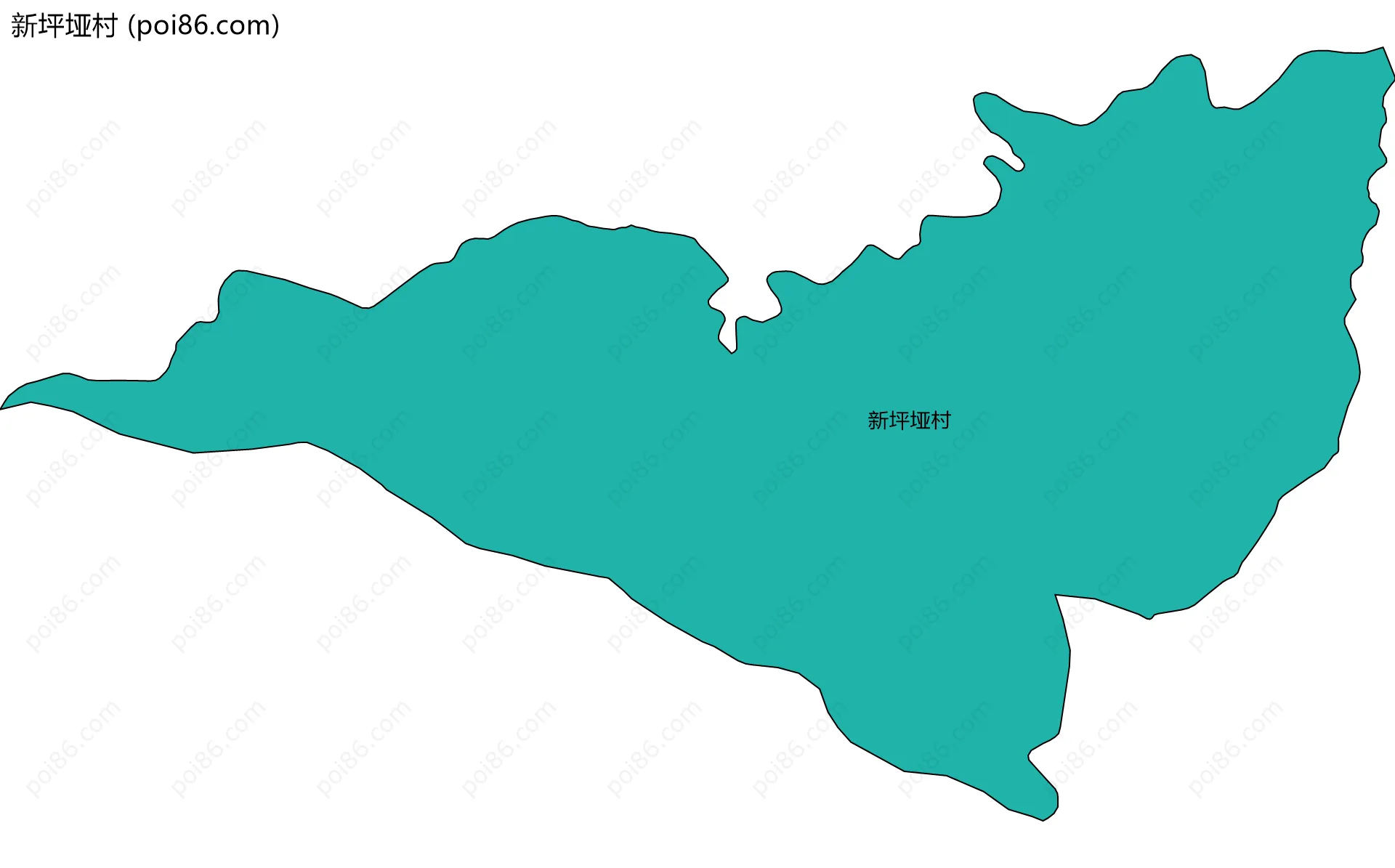 新坪垭村边界地图