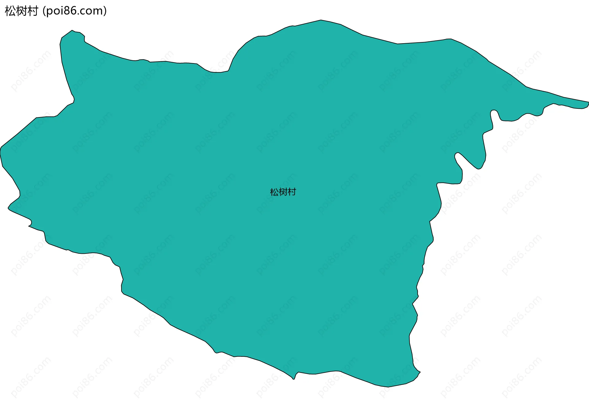 松树村边界地图