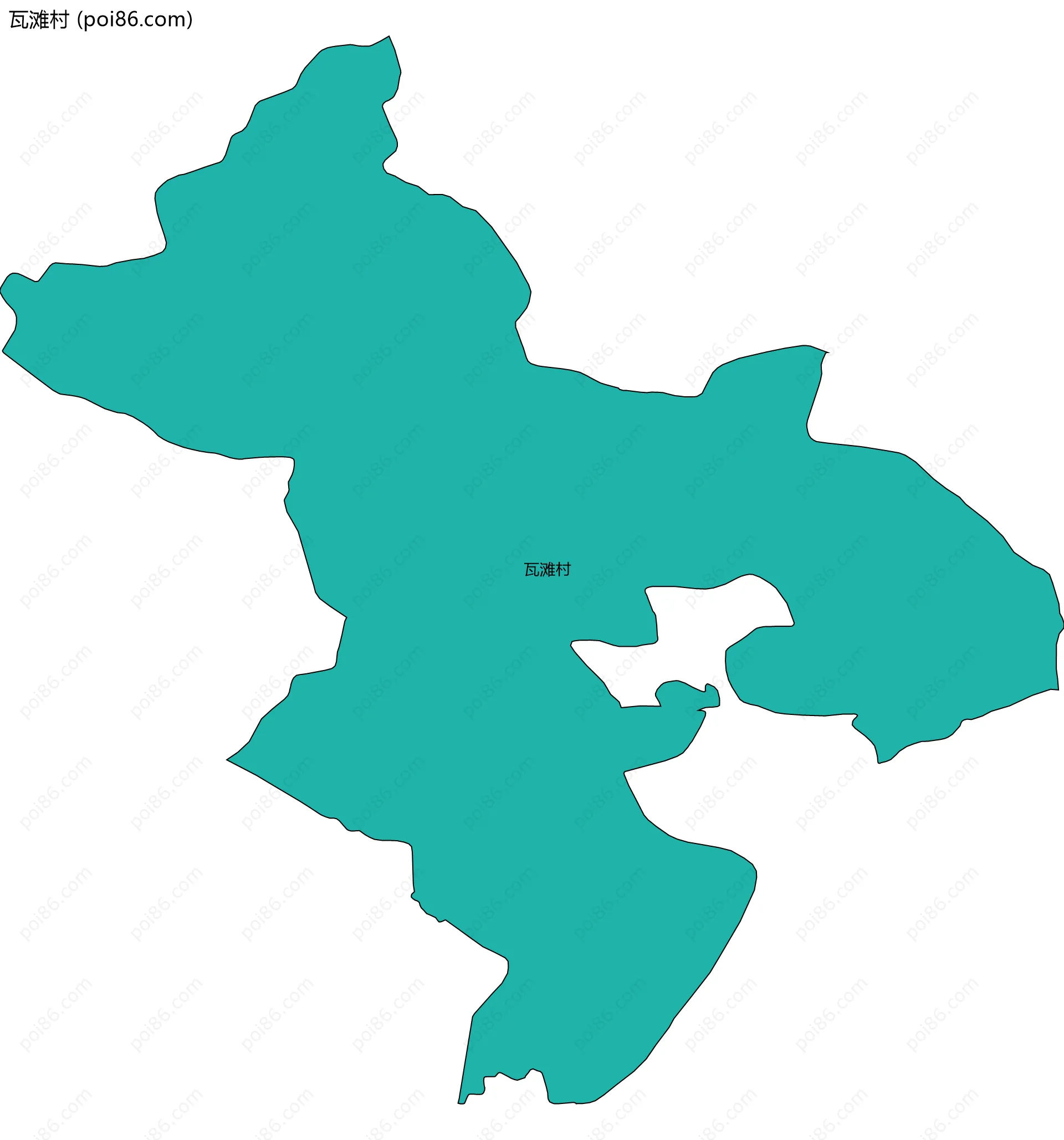 瓦滩村边界地图