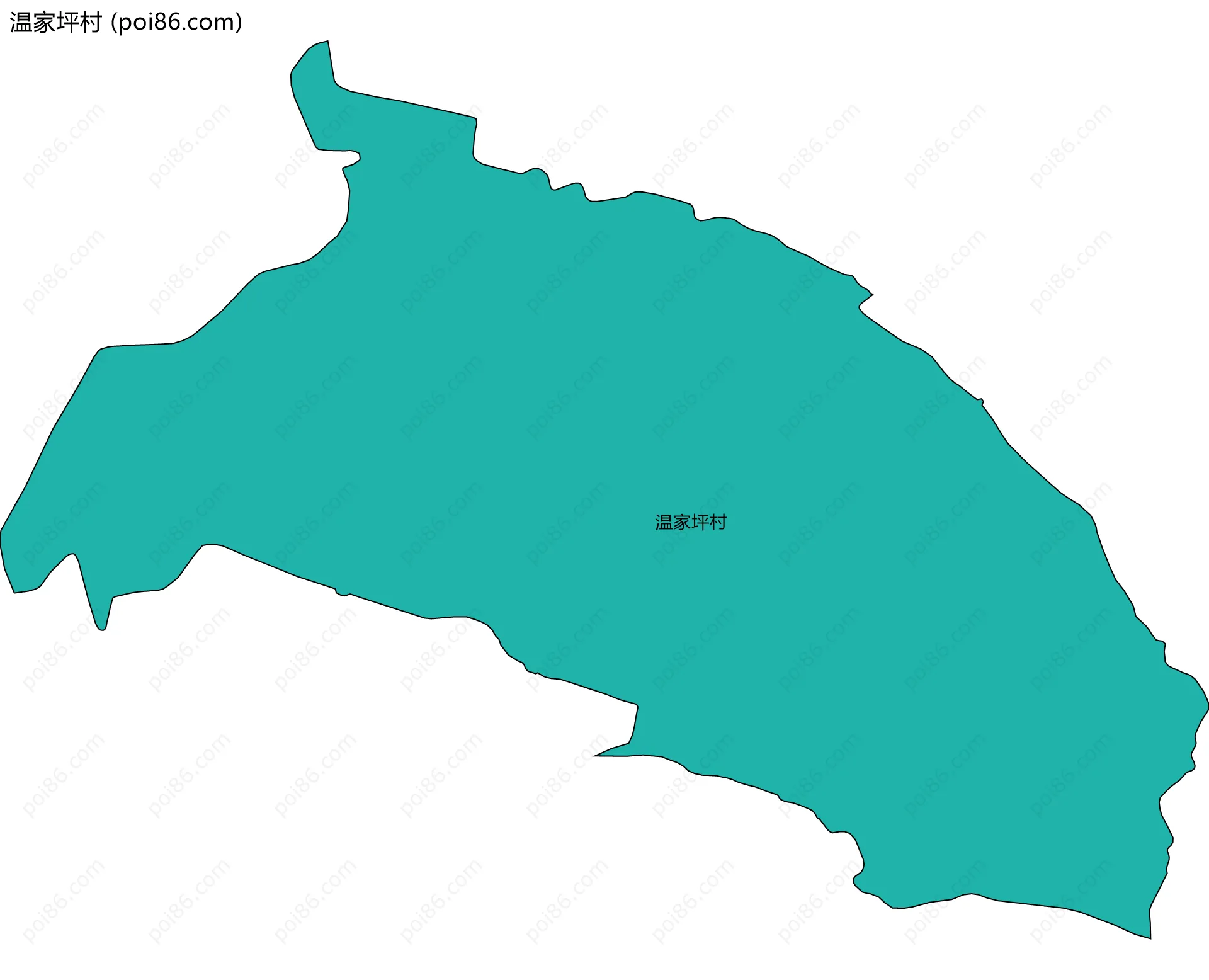 温家坪村边界地图
