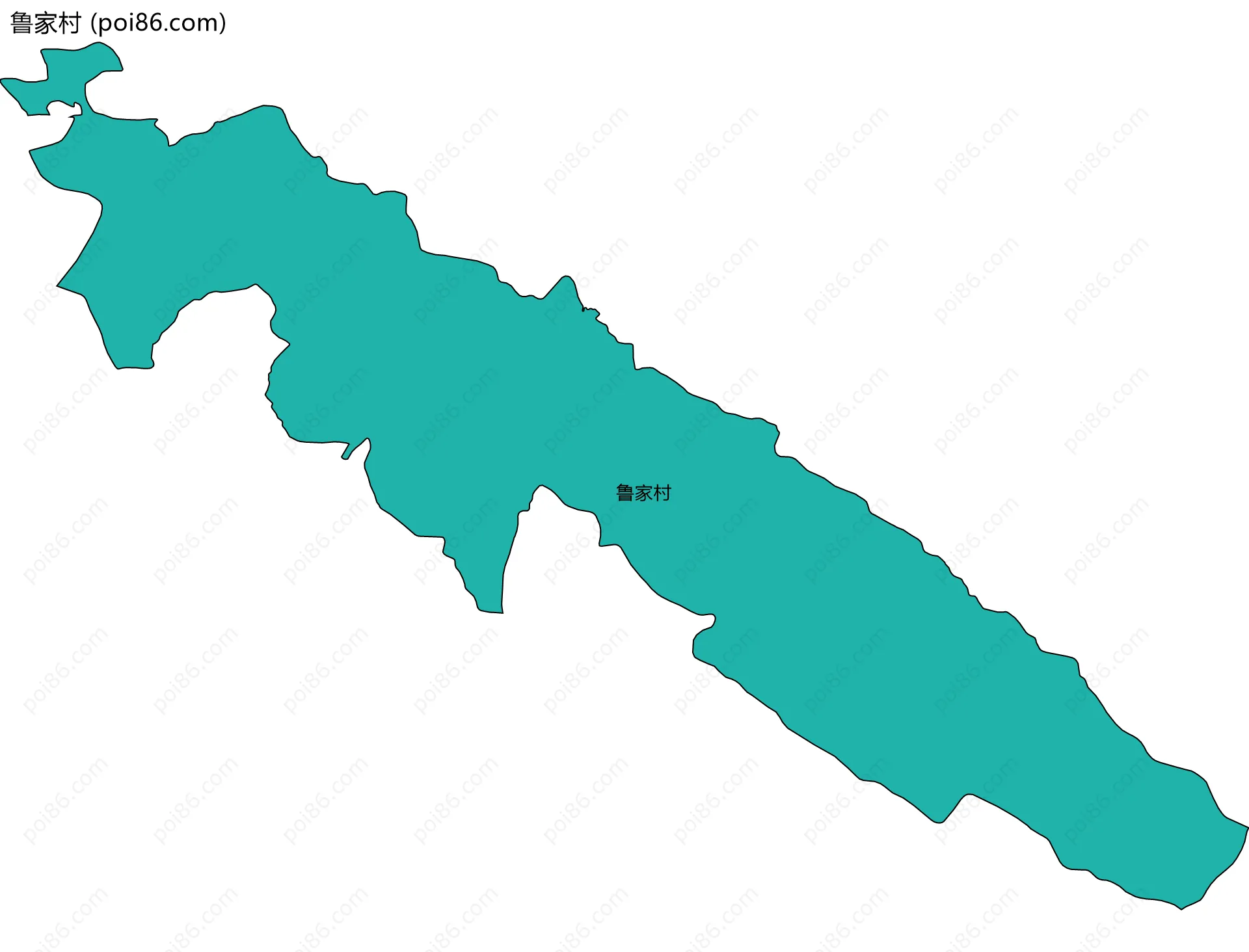鲁家村边界地图