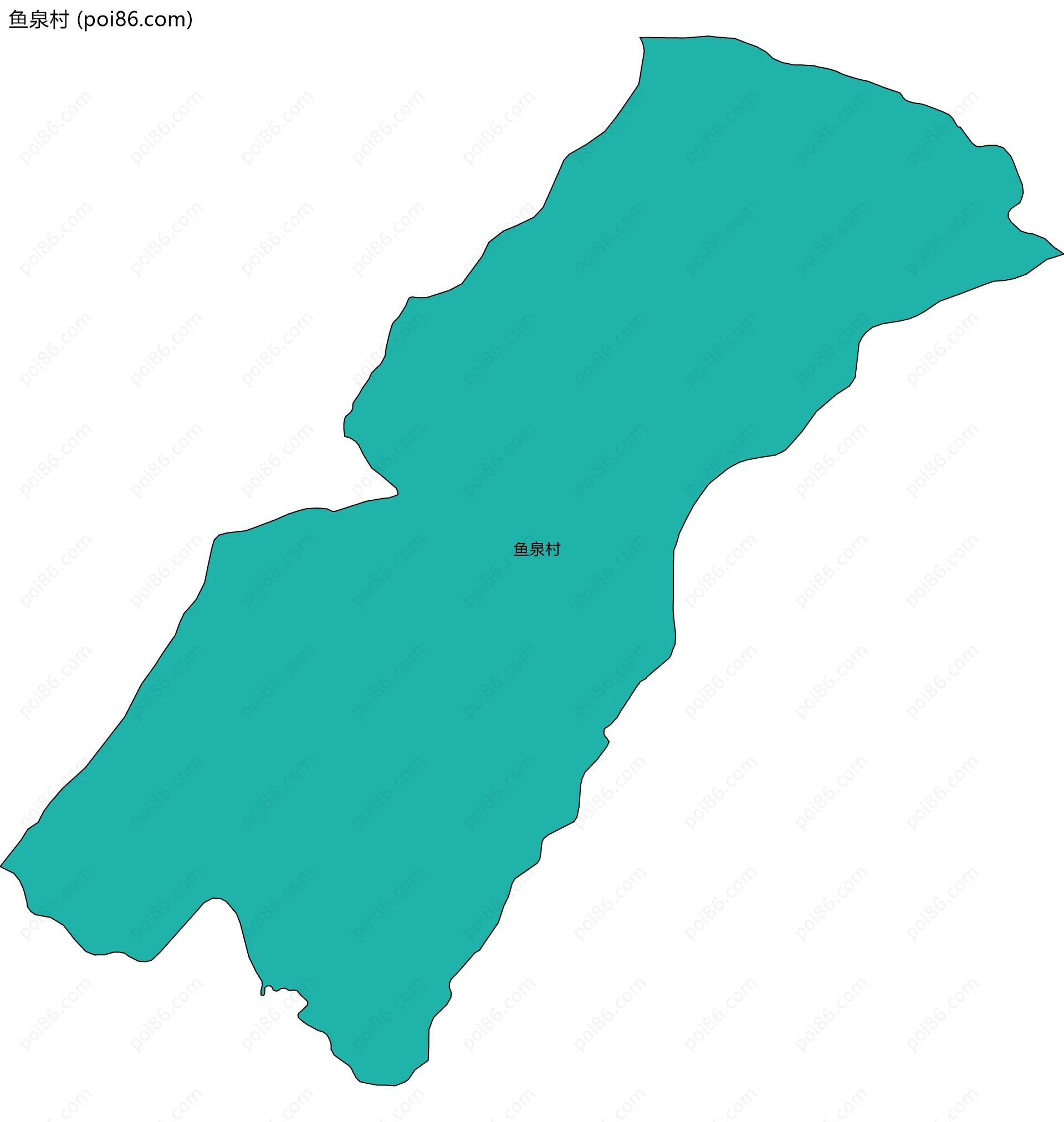 鱼泉村边界地图