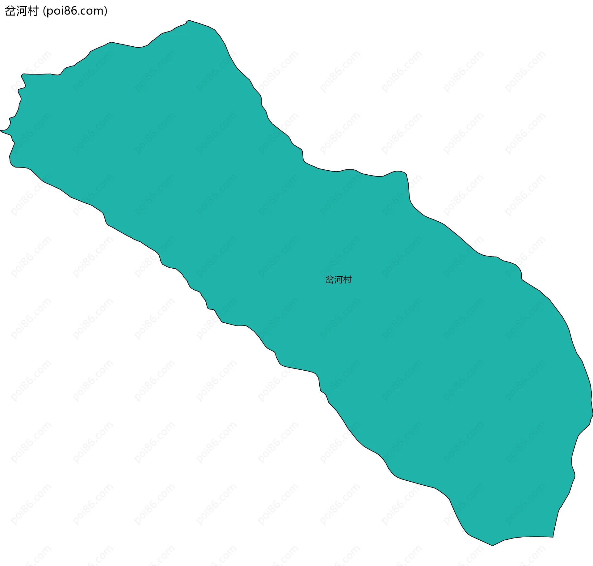 岔河村边界地图