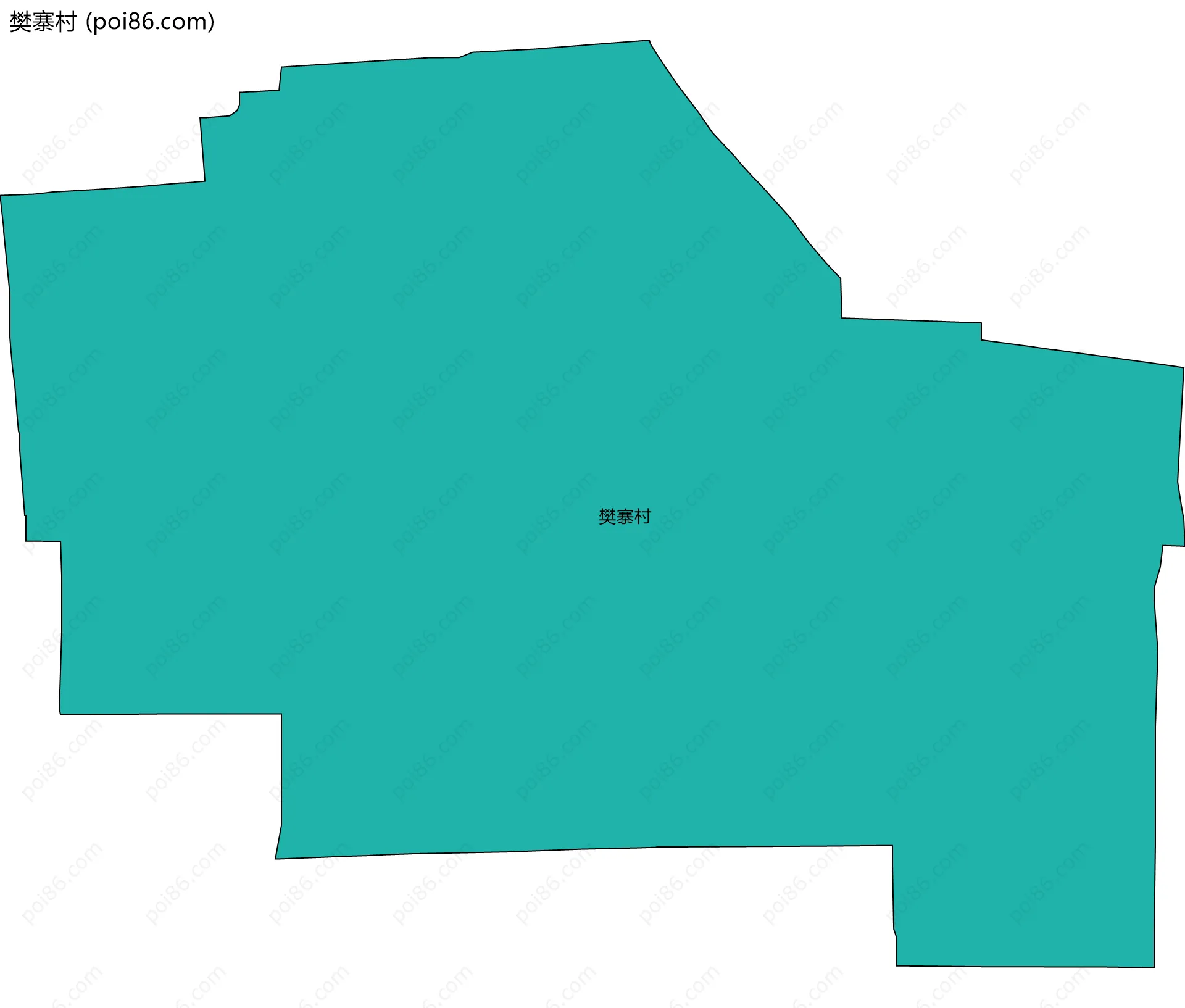 樊寨村边界地图