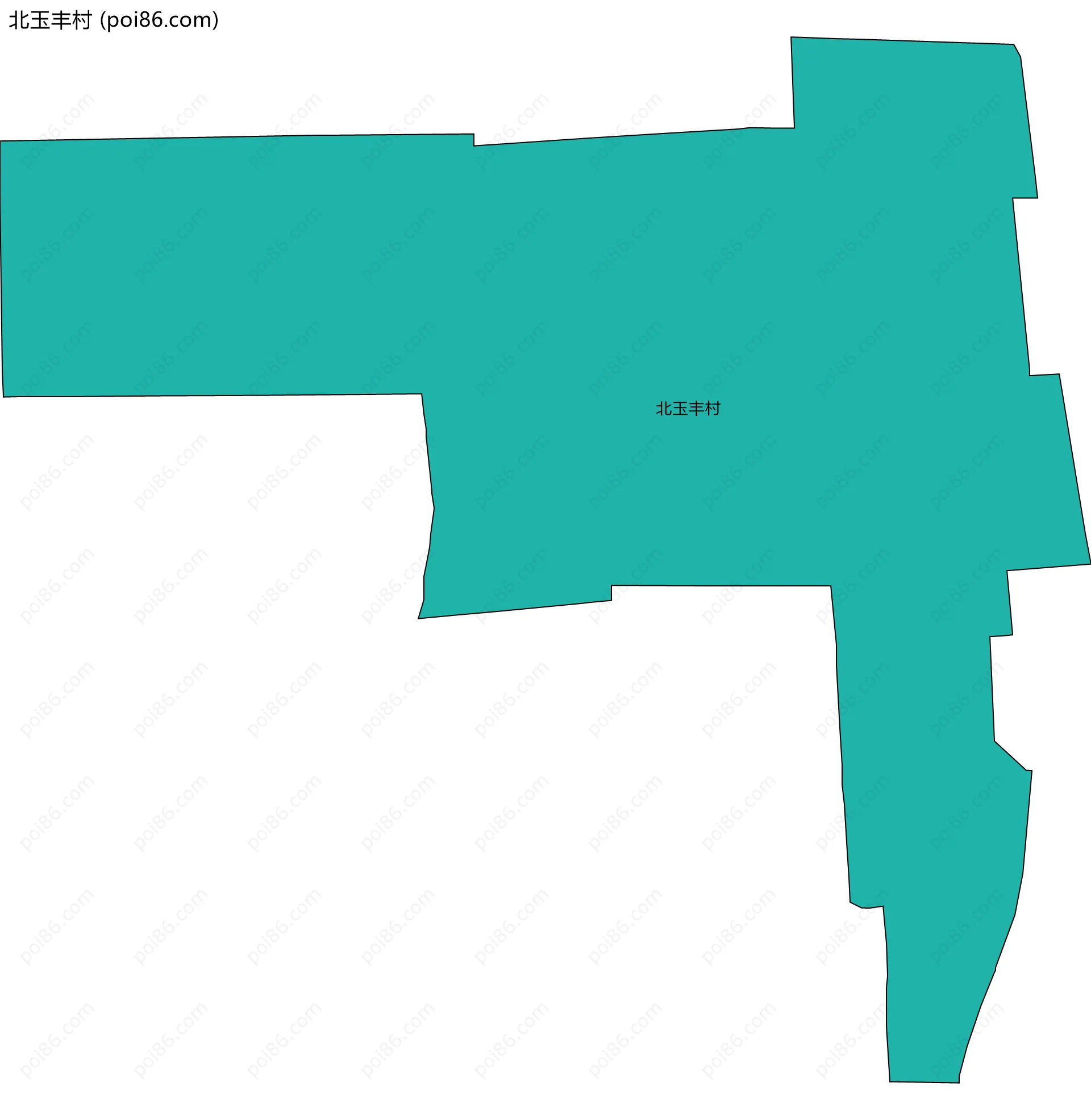 北玉丰村边界地图